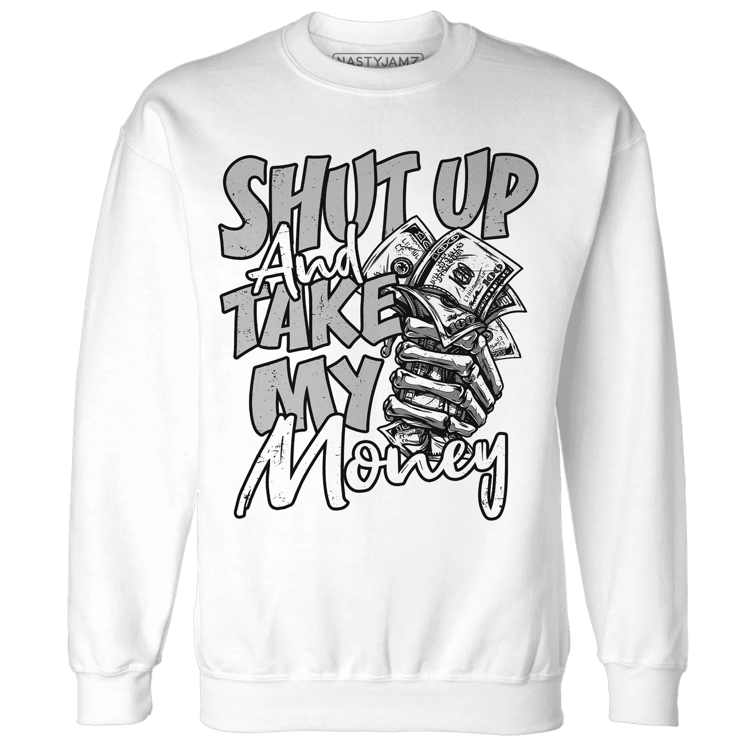 Cement-Grey-3s-Sweatshirt-Match-Shut-Up