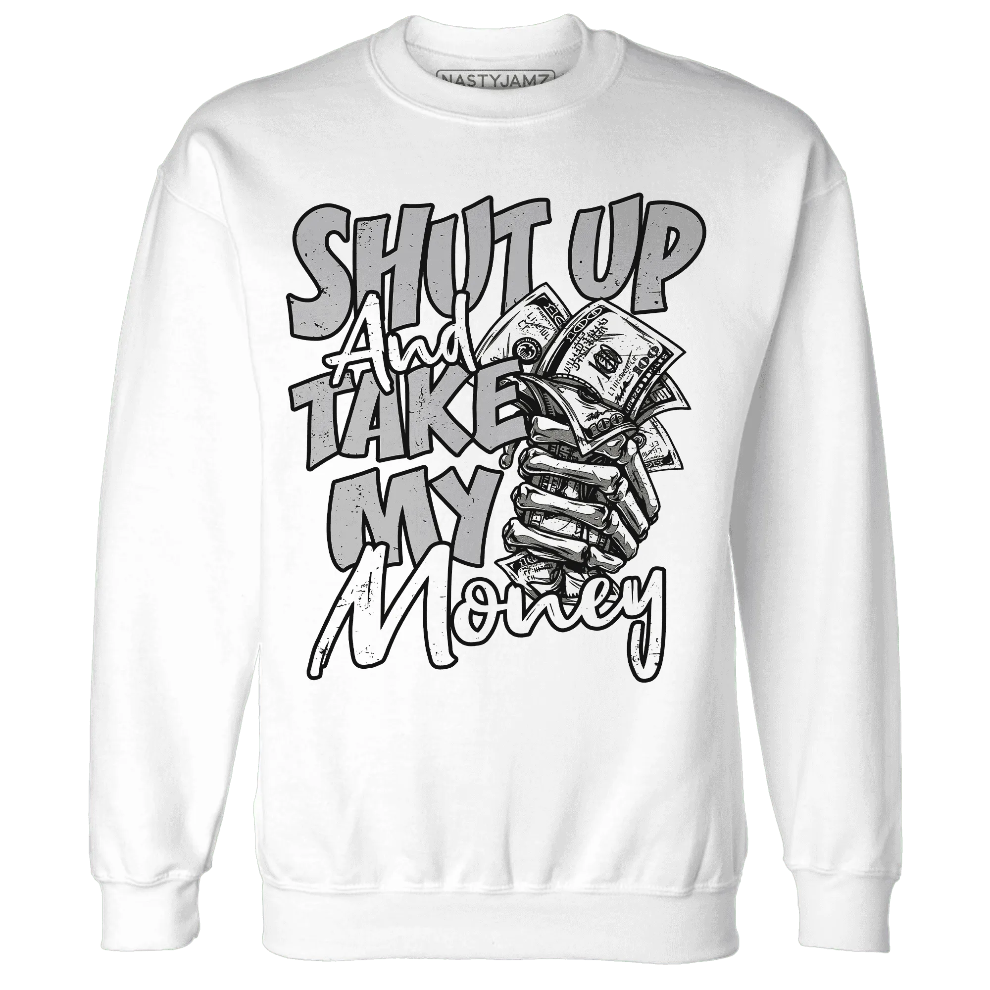 Cement-Grey-3s-Sweatshirt-Match-Shut-Up