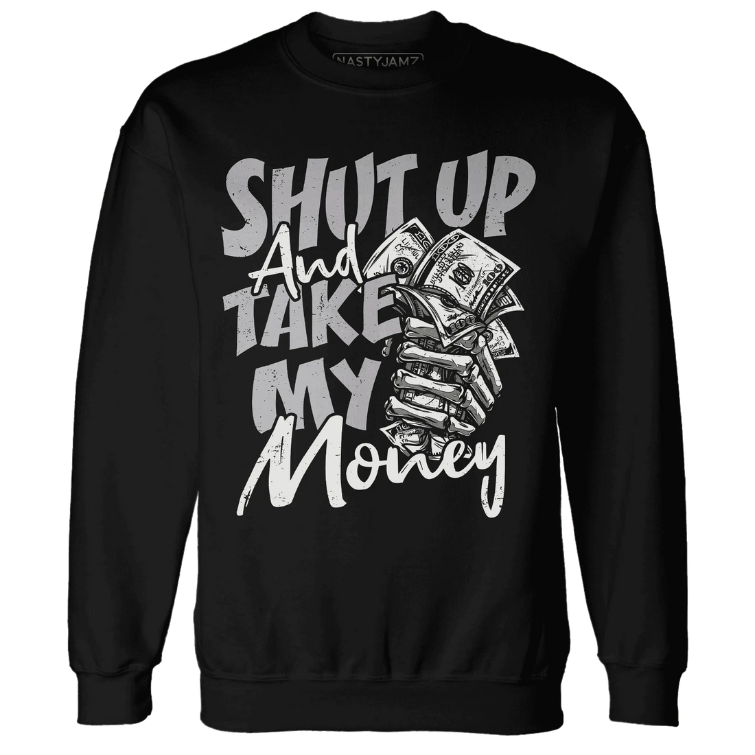 Cement-Grey-3s-Sweatshirt-Match-Shut-Up