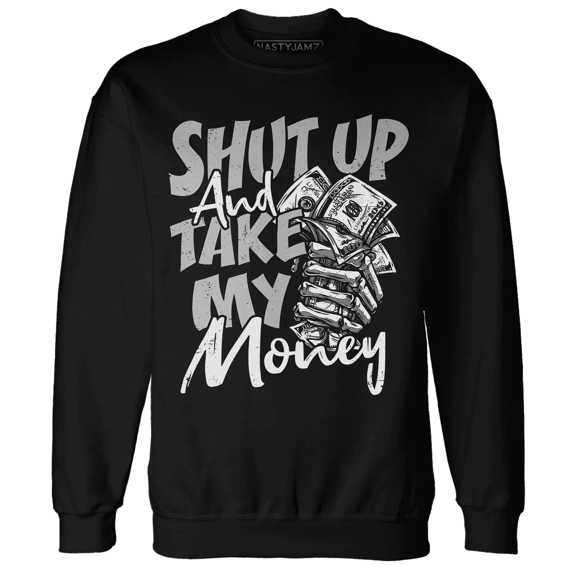 Cement-Grey-3s-Sweatshirt-Match-Shut-Up