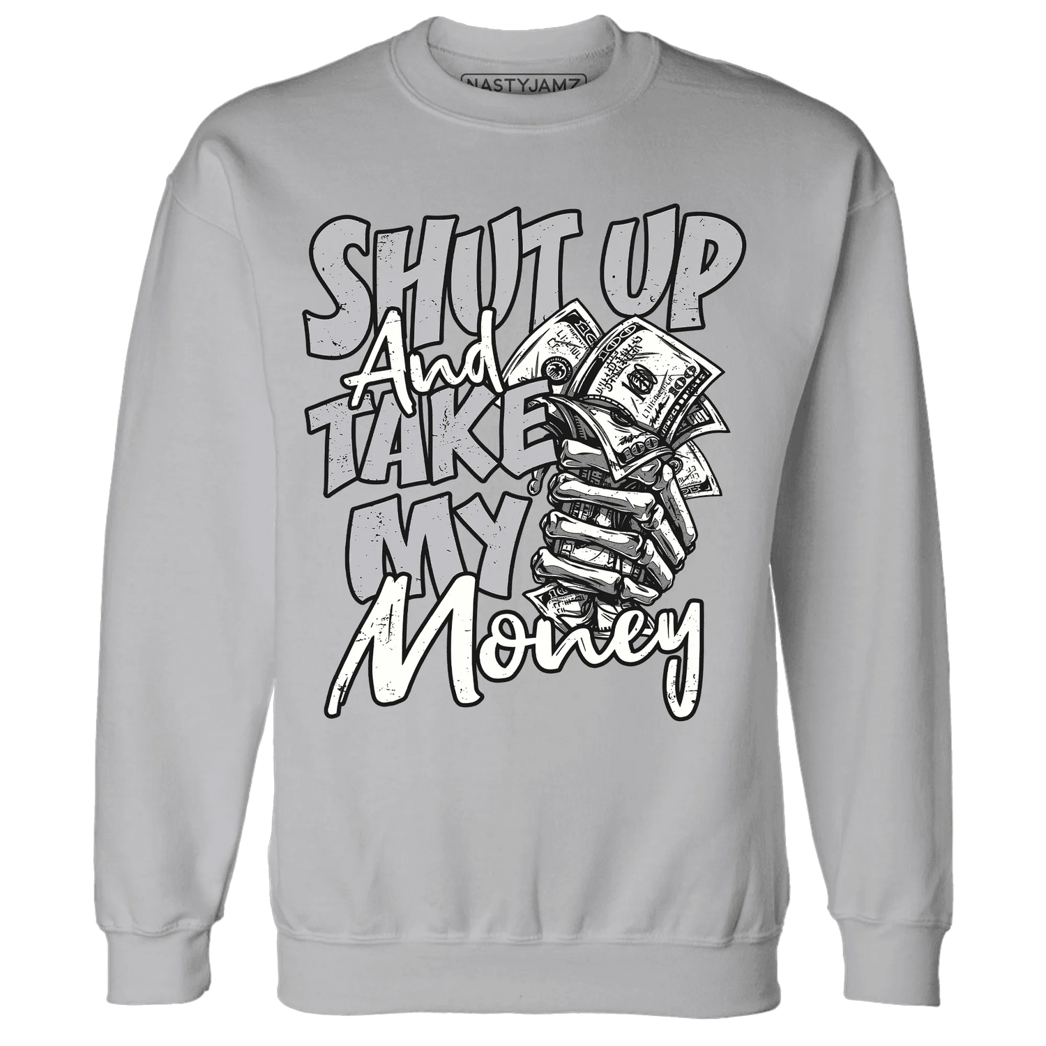 Cement-Grey-3s-Sweatshirt-Match-Shut-Up