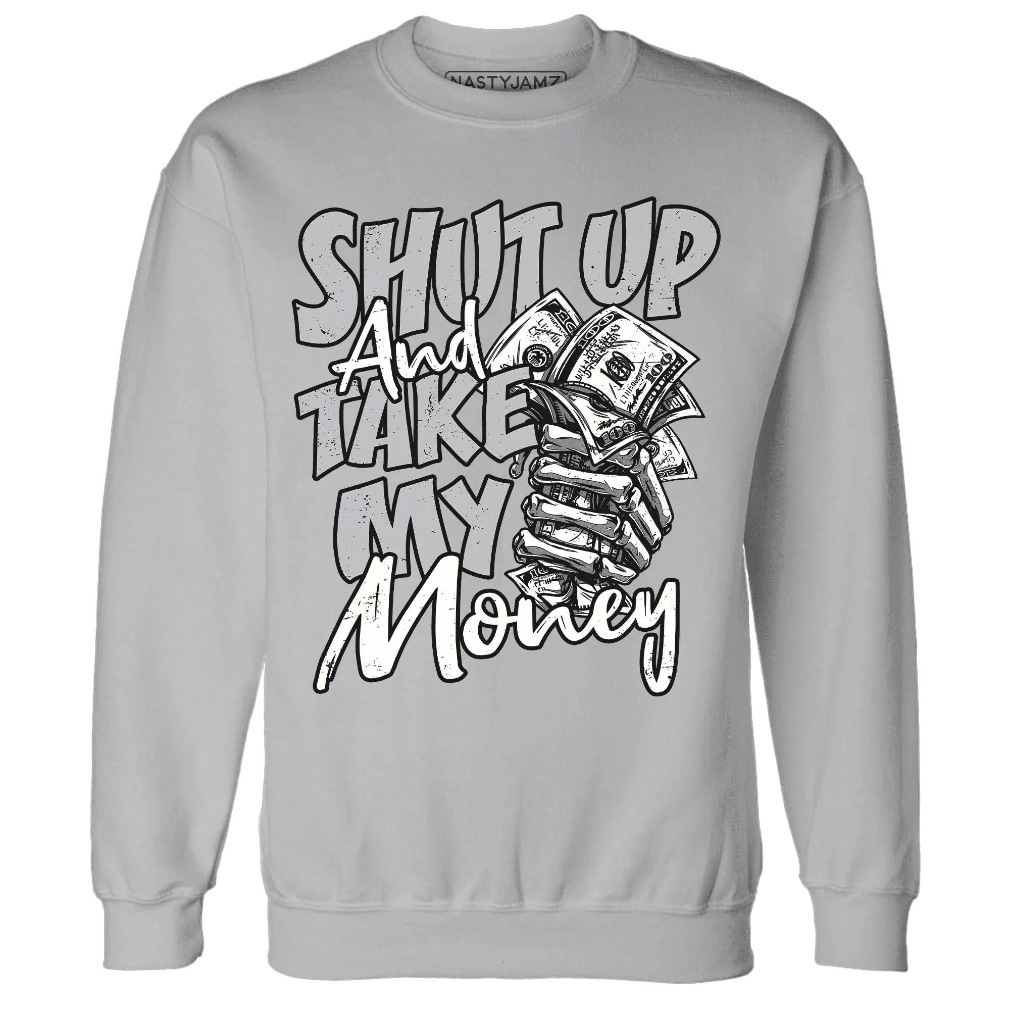 Cement-Grey-3s-Sweatshirt-Match-Shut-Up
