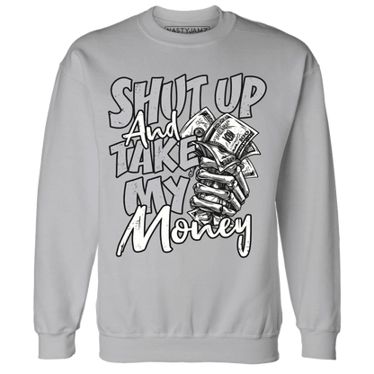 Cement-Grey-3s-Sweatshirt-Match-Shut-Up