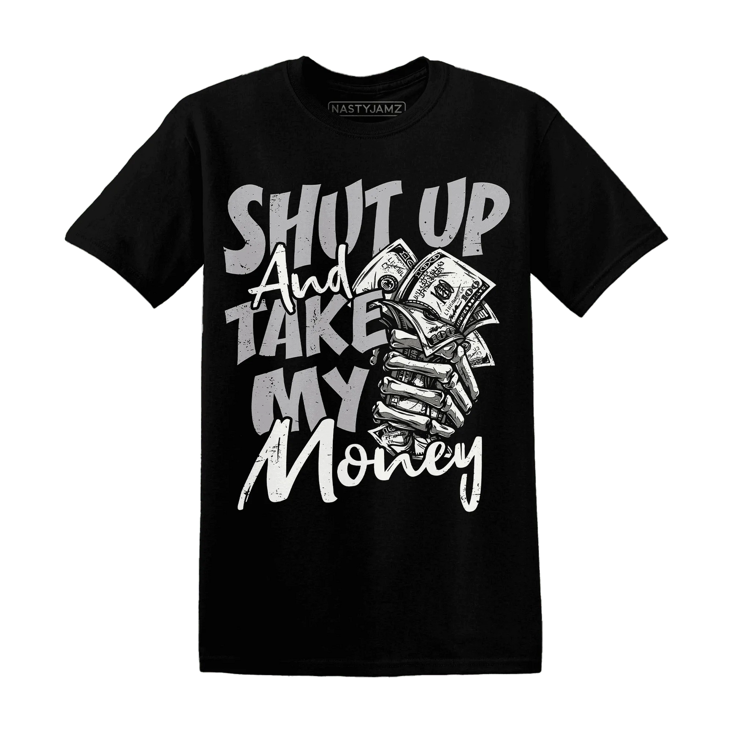Cement-Grey-3s-T-Shirt-Match-Shut-Up