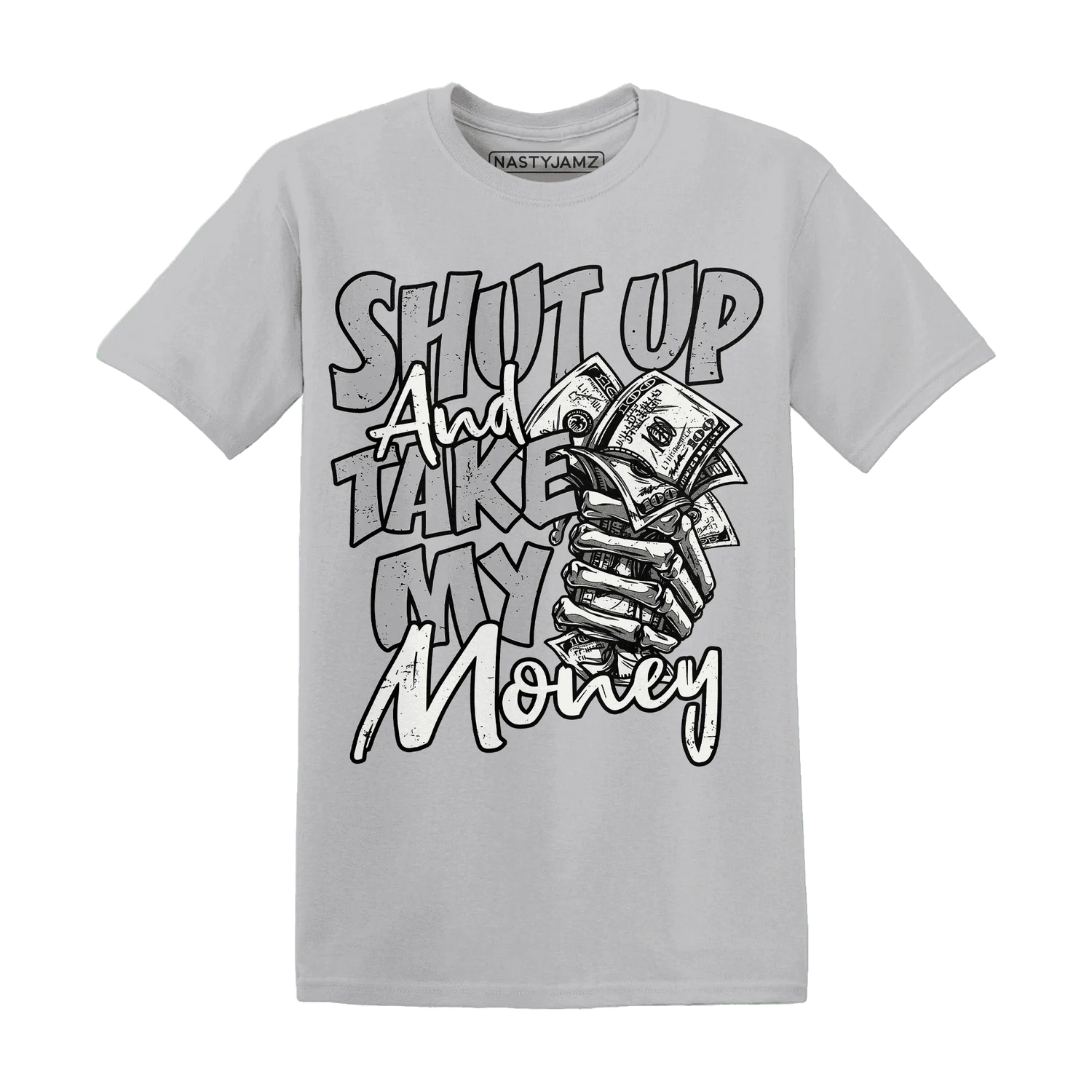 Cement-Grey-3s-T-Shirt-Match-Shut-Up