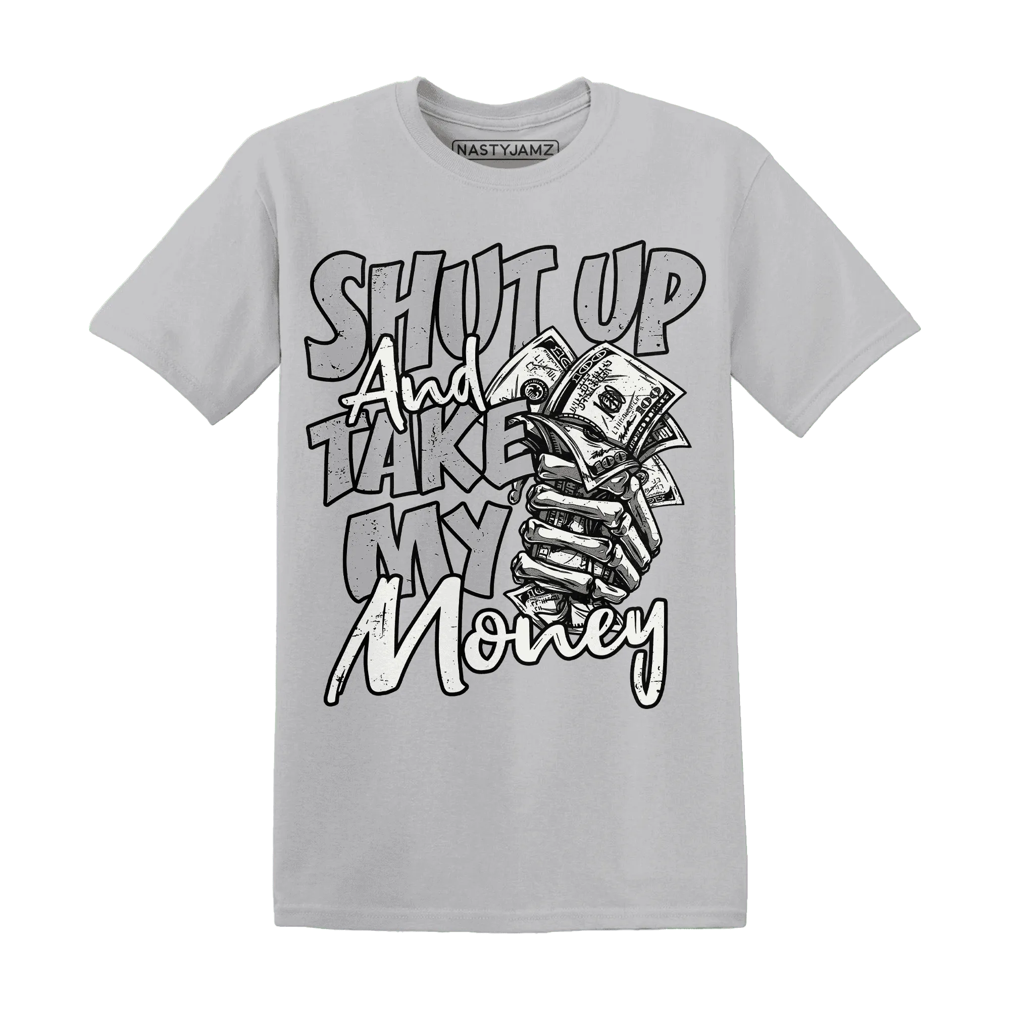 Cement-Grey-3s-T-Shirt-Match-Shut-Up
