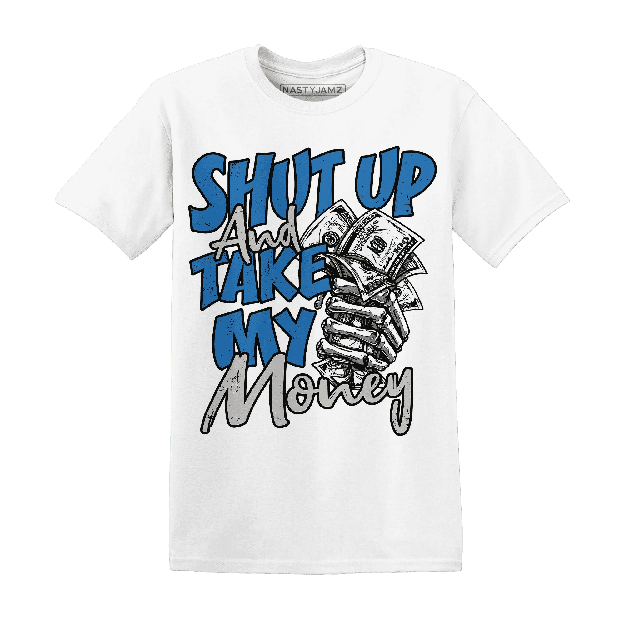 Industrial-Blue-4s-T-Shirt-Match-Shut-Up