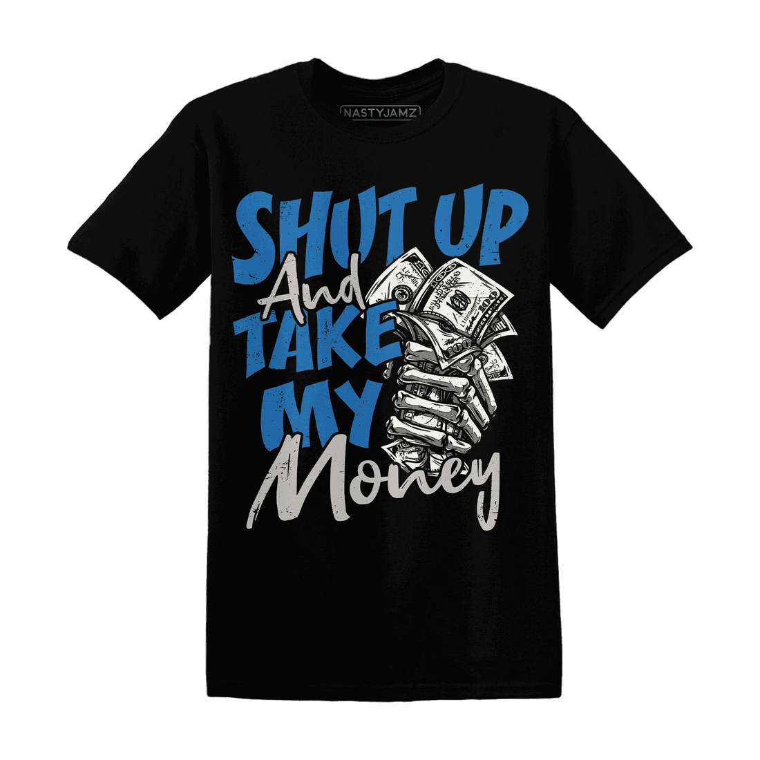 Industrial-Blue-4s-T-Shirt-Match-Shut-Up