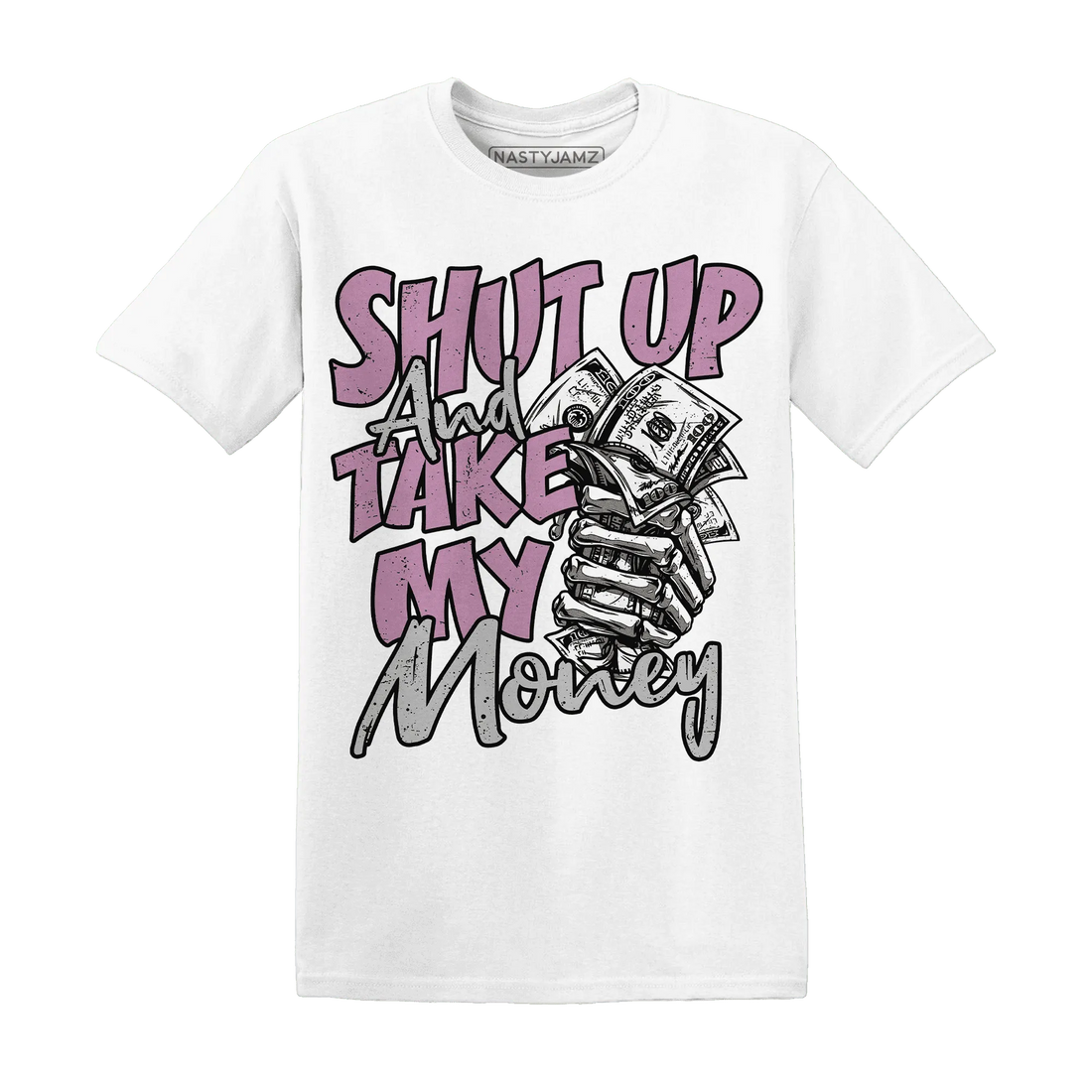 Orchid-Neutral-Grey-Black-White-4s-NastyJamz-T-Shirt-Match-Shut-Up