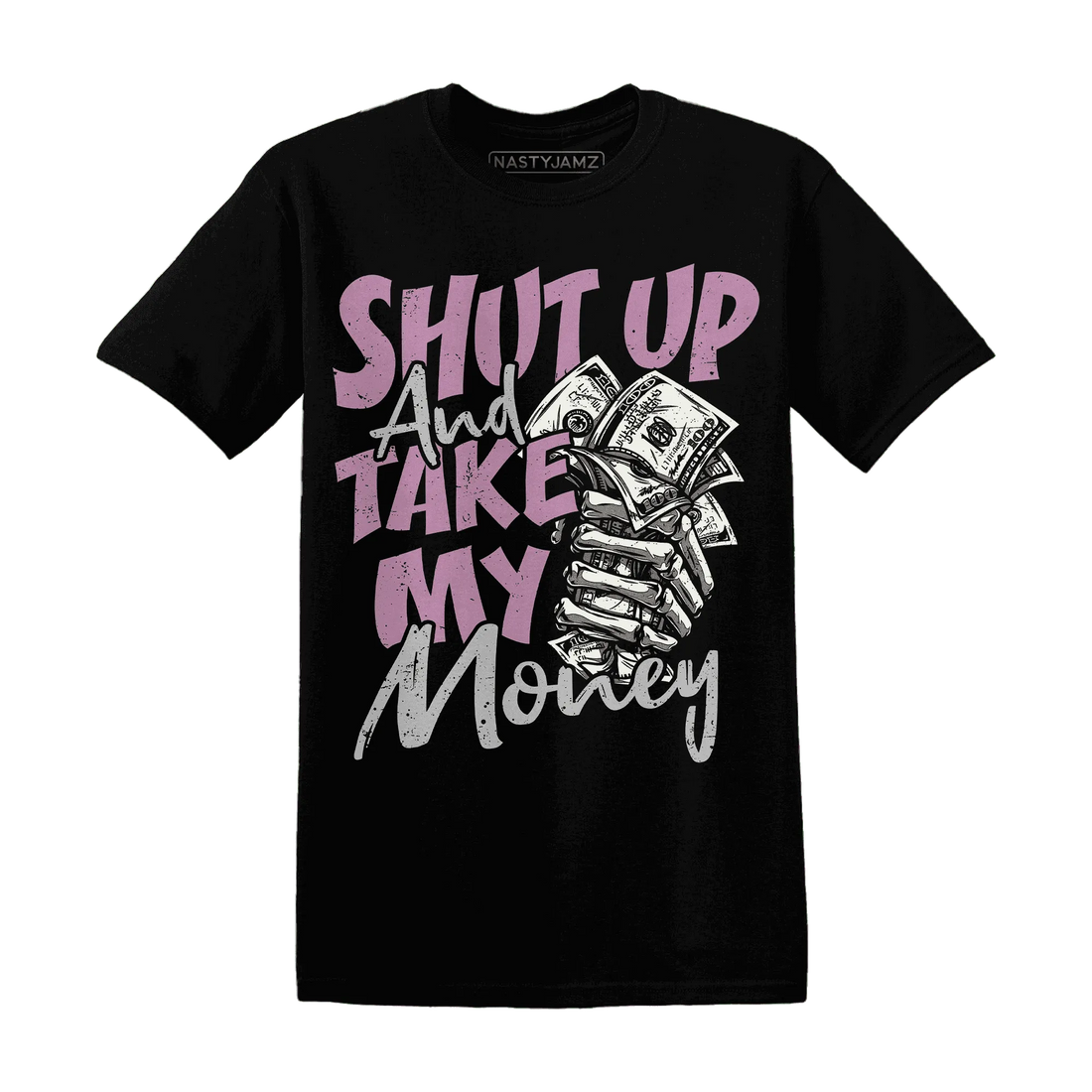 Orchid-Neutral-Grey-Black-White-4s-T-Shirt-Match-Shut-Up