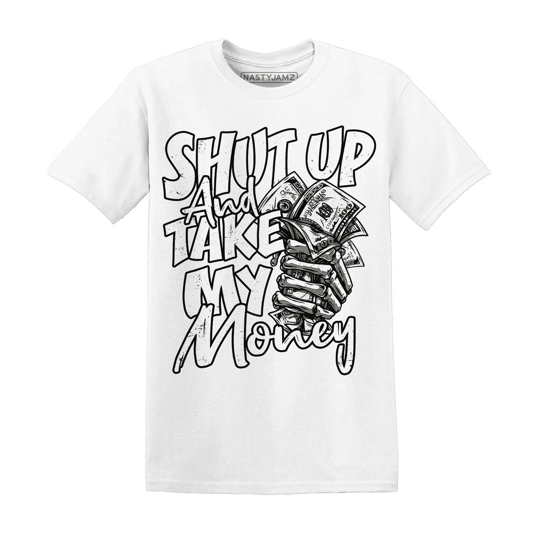 White-Thunder-4s-T-Shirt-Match-Shut-Up