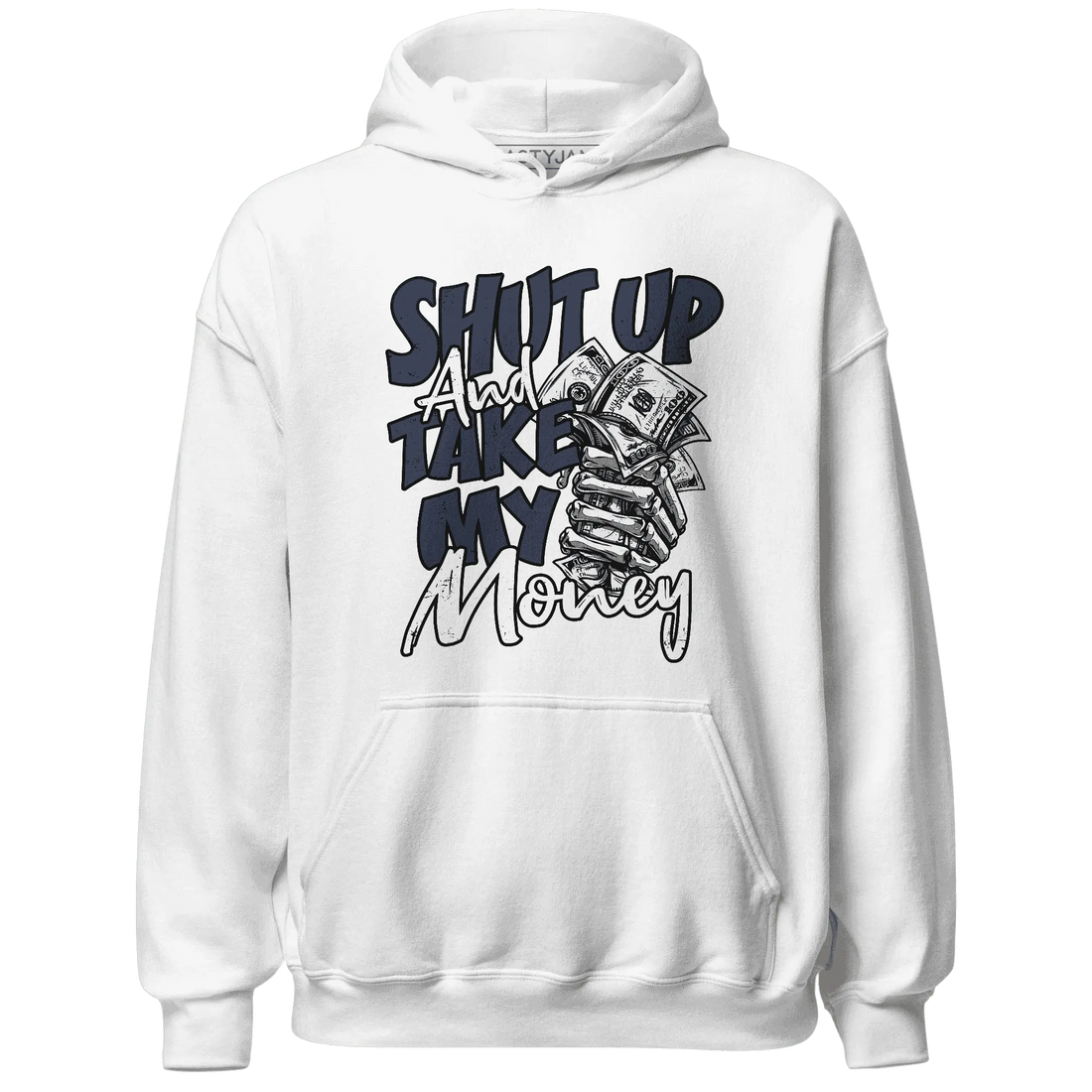 White-Navy-6s-Hoodie-Match-Shut-Up