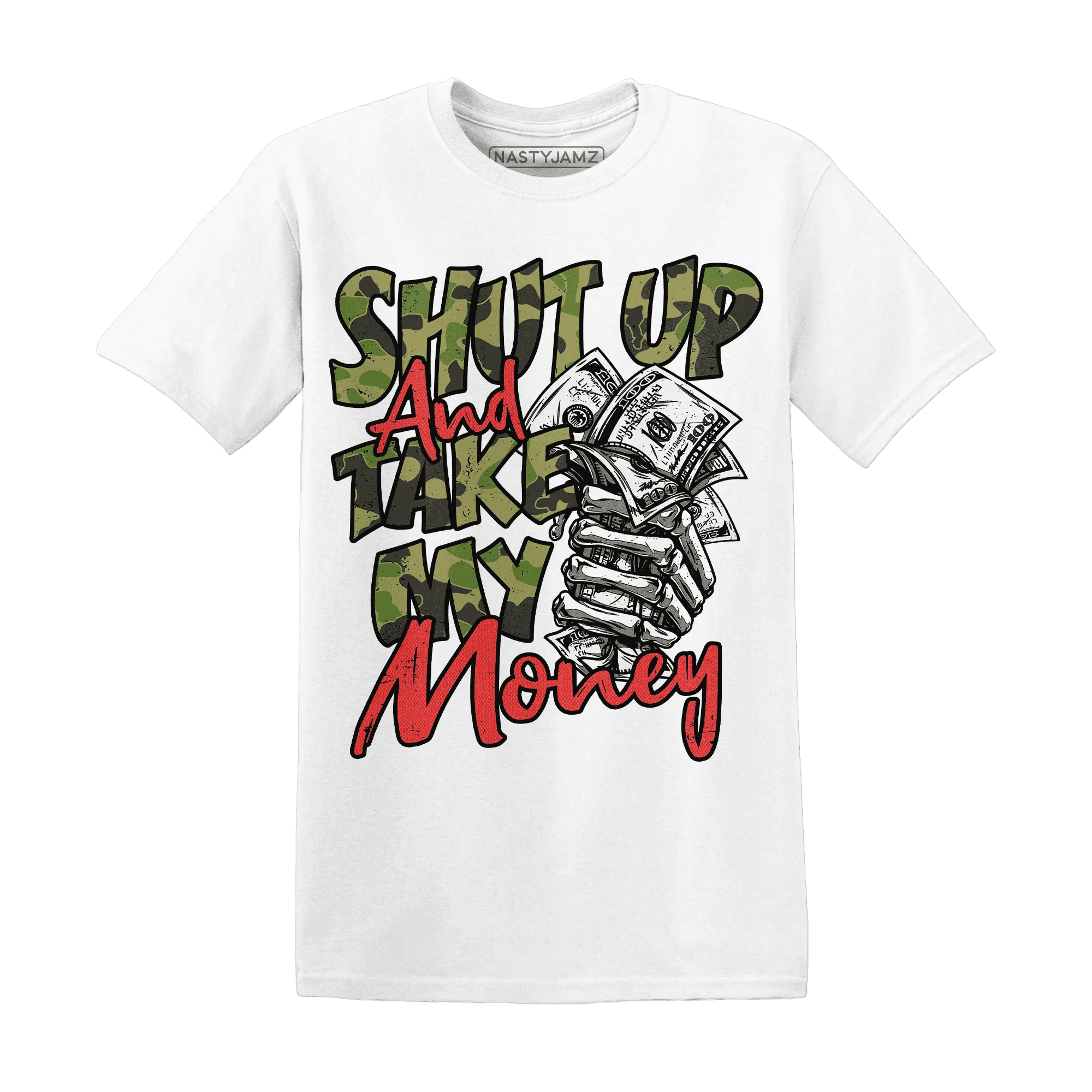 AM-90-Dark-Sage-Solar-Red-T-Shirt-Match-Shut-Up