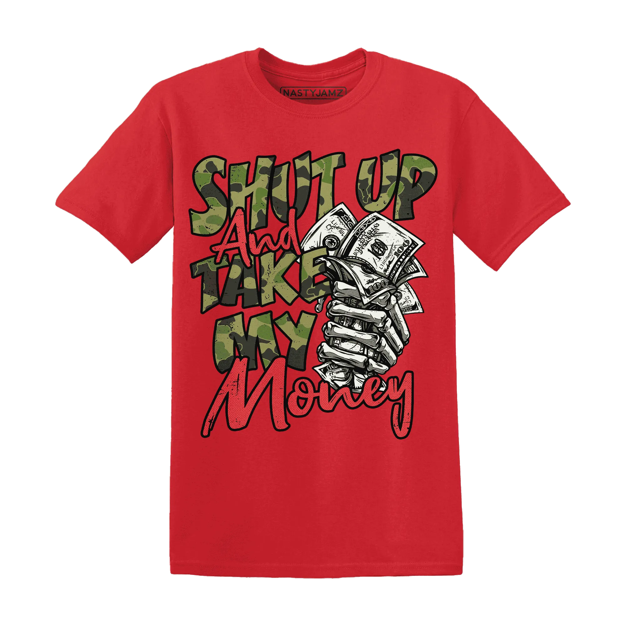 AM-90-Dark-Sage-Solar-Red-T-Shirt-Match-Shut-Up