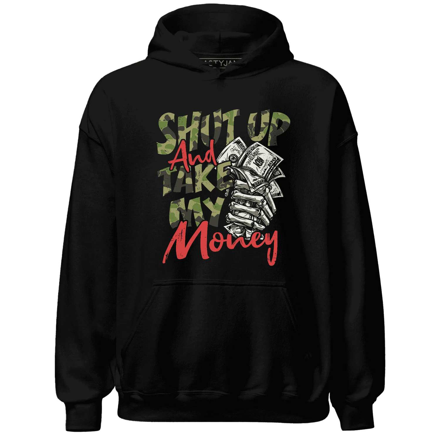 AM-90-Dark-Sage-Solar-Red-NastyJamz-Hoodie-Match-Shut-Up