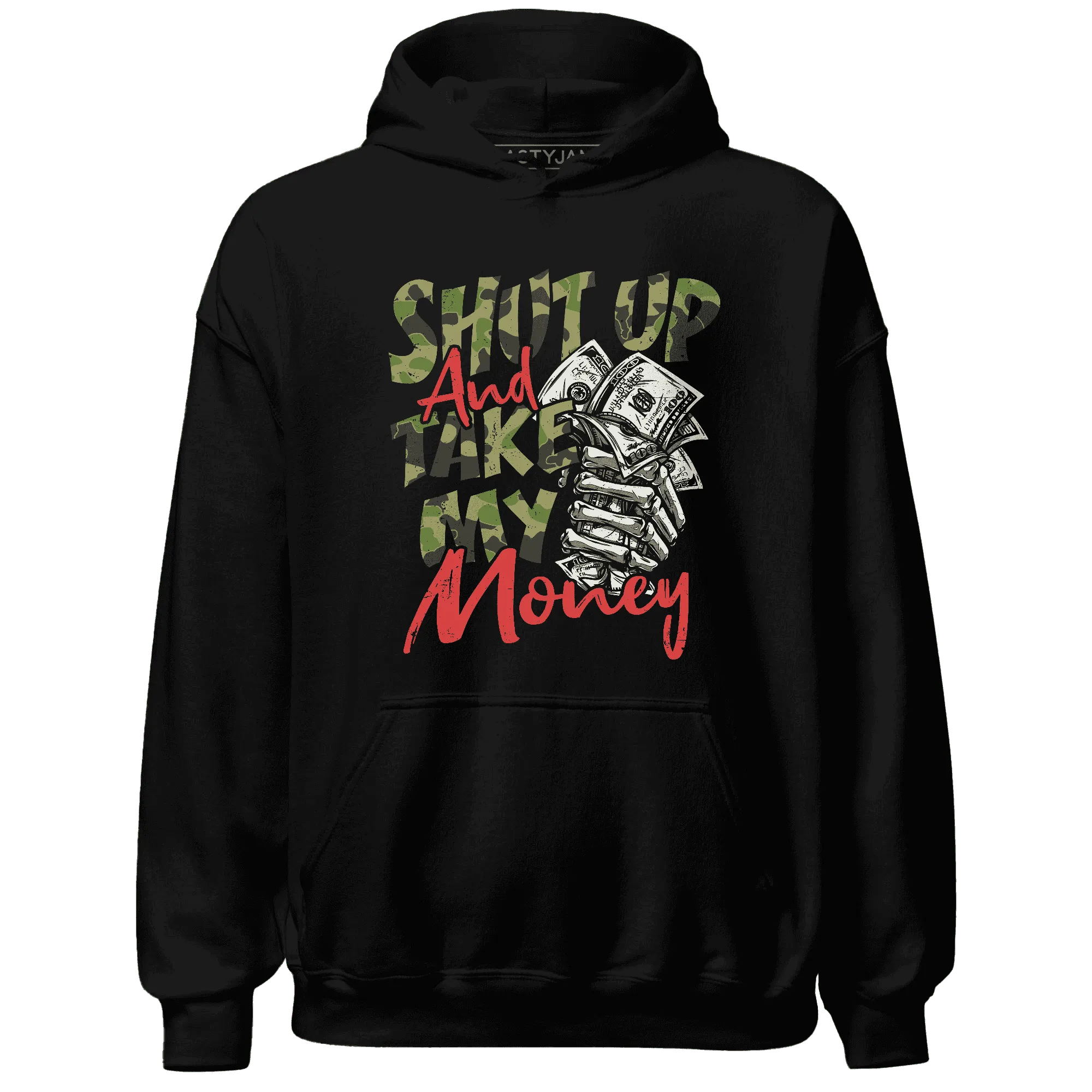 AM-90-Dark-Sage-Solar-Red-NastyJamz-Hoodie-Match-Shut-Up