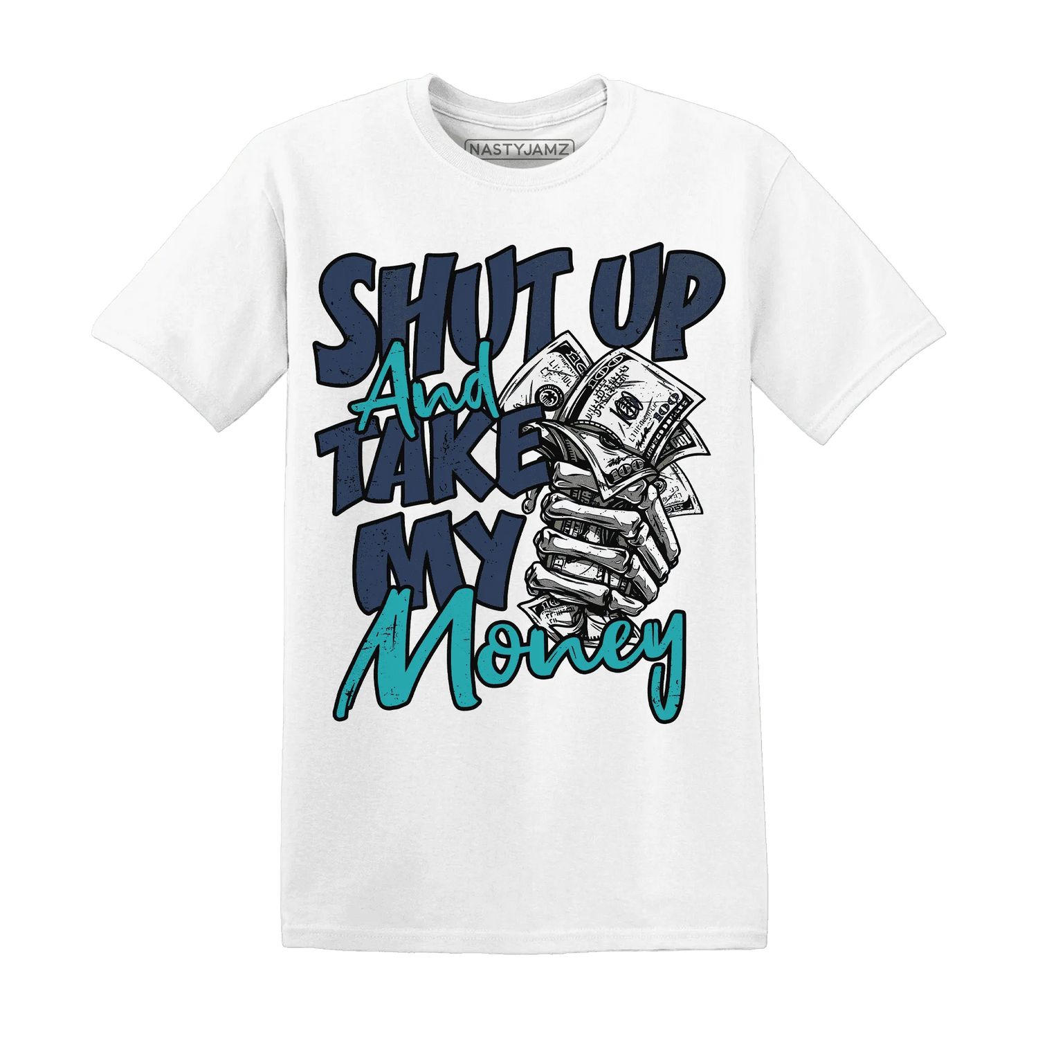 AM-Plus-Drift-Midnight-Navy-Total-Orange-Dusty-Cactus-T-Shirt-Match-Shut-Up