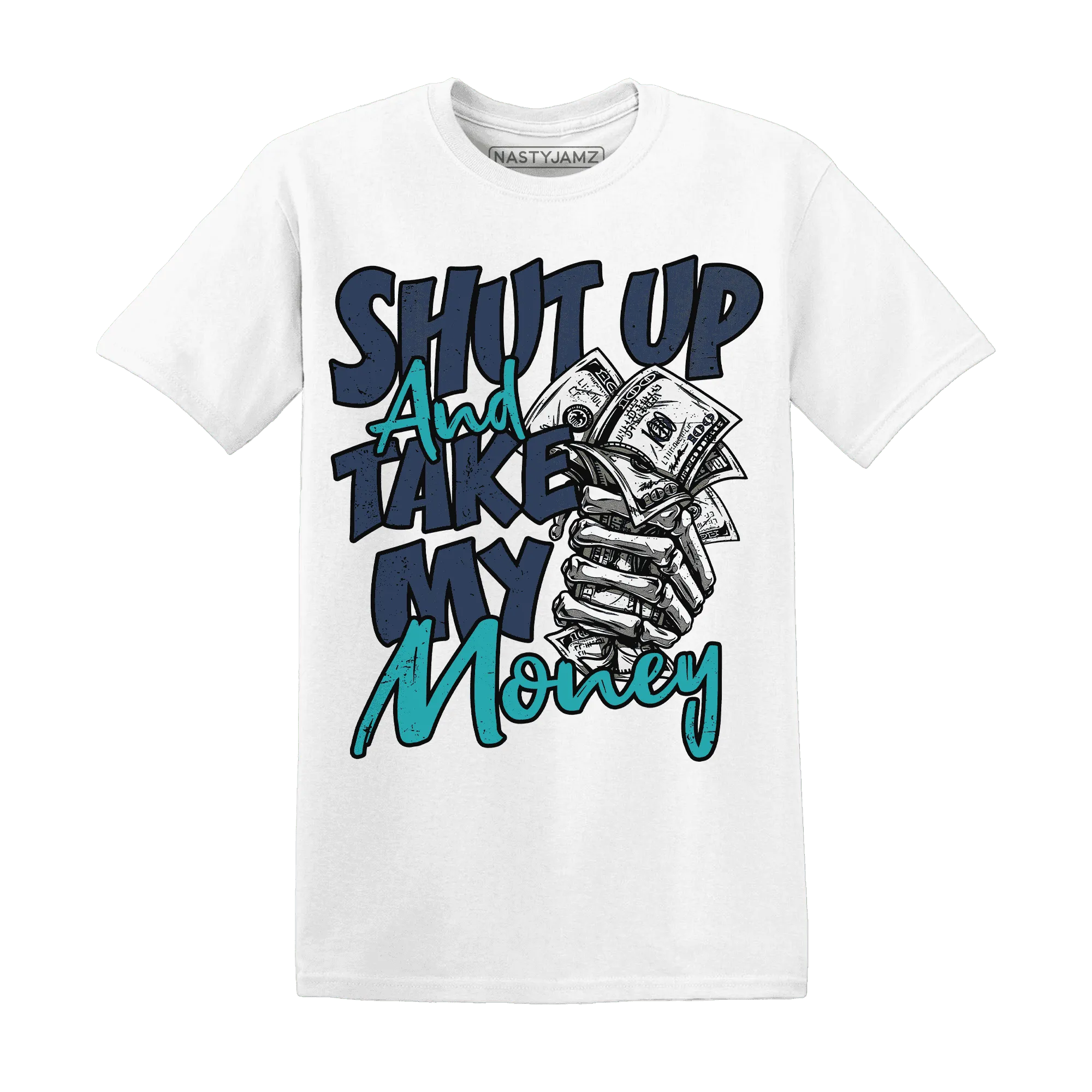 AM-Plus-Drift-Midnight-Navy-Total-Orange-Dusty-Cactus-T-Shirt-Match-Shut-Up