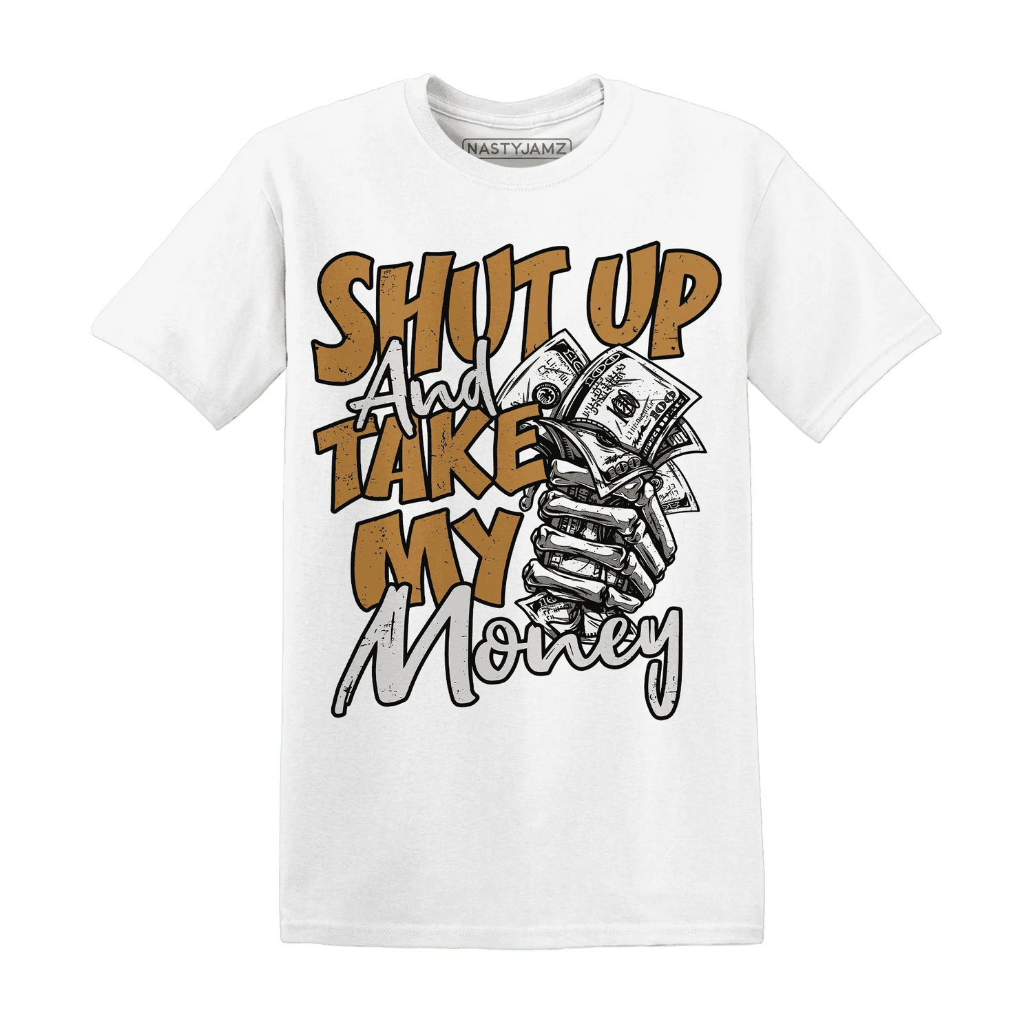 Dunk-Low-Retro-Wheat-Orange-NastyJamz-T-Shirt-Match-Shut-Up