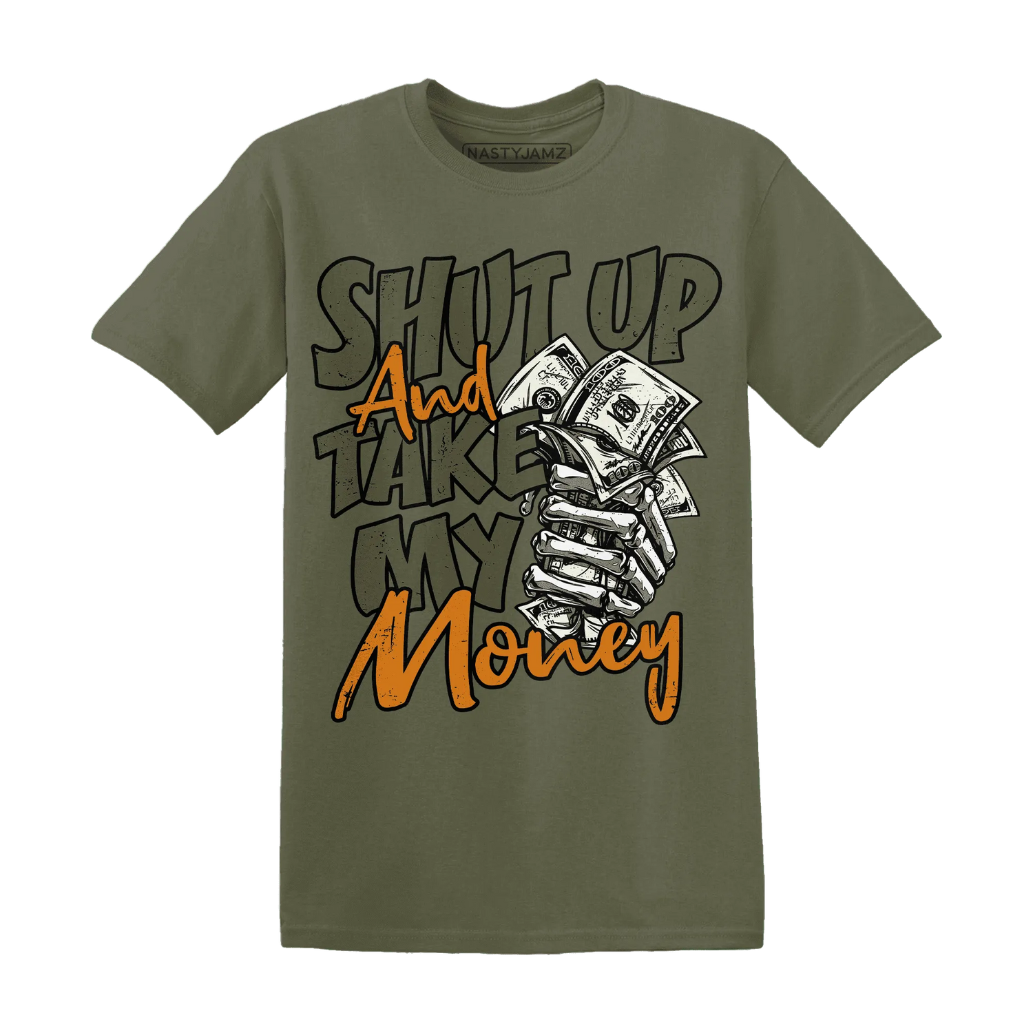 Olive-5s-T-Shirt-Match-Shut-Up