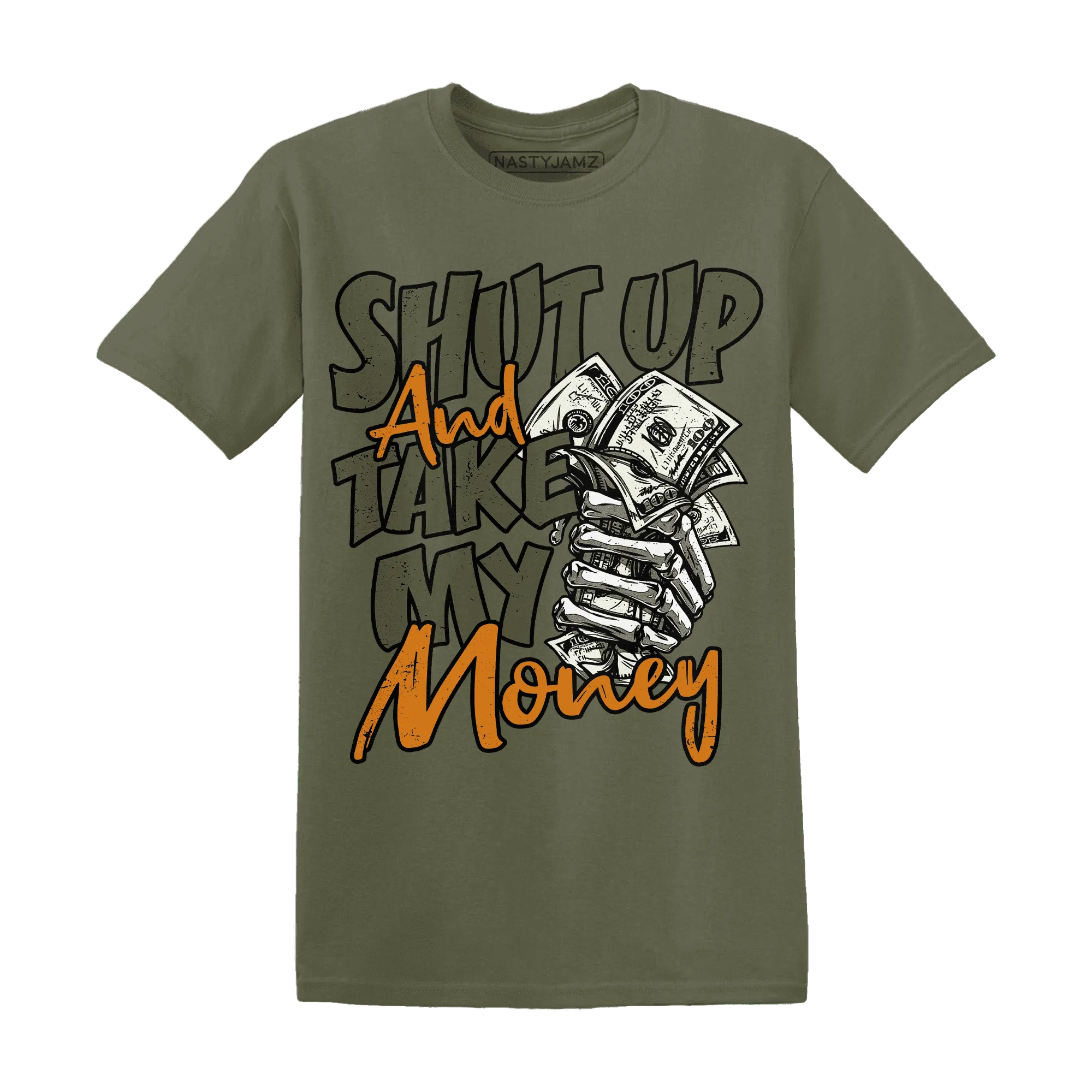 Olive-5s-T-Shirt-Match-Shut-Up