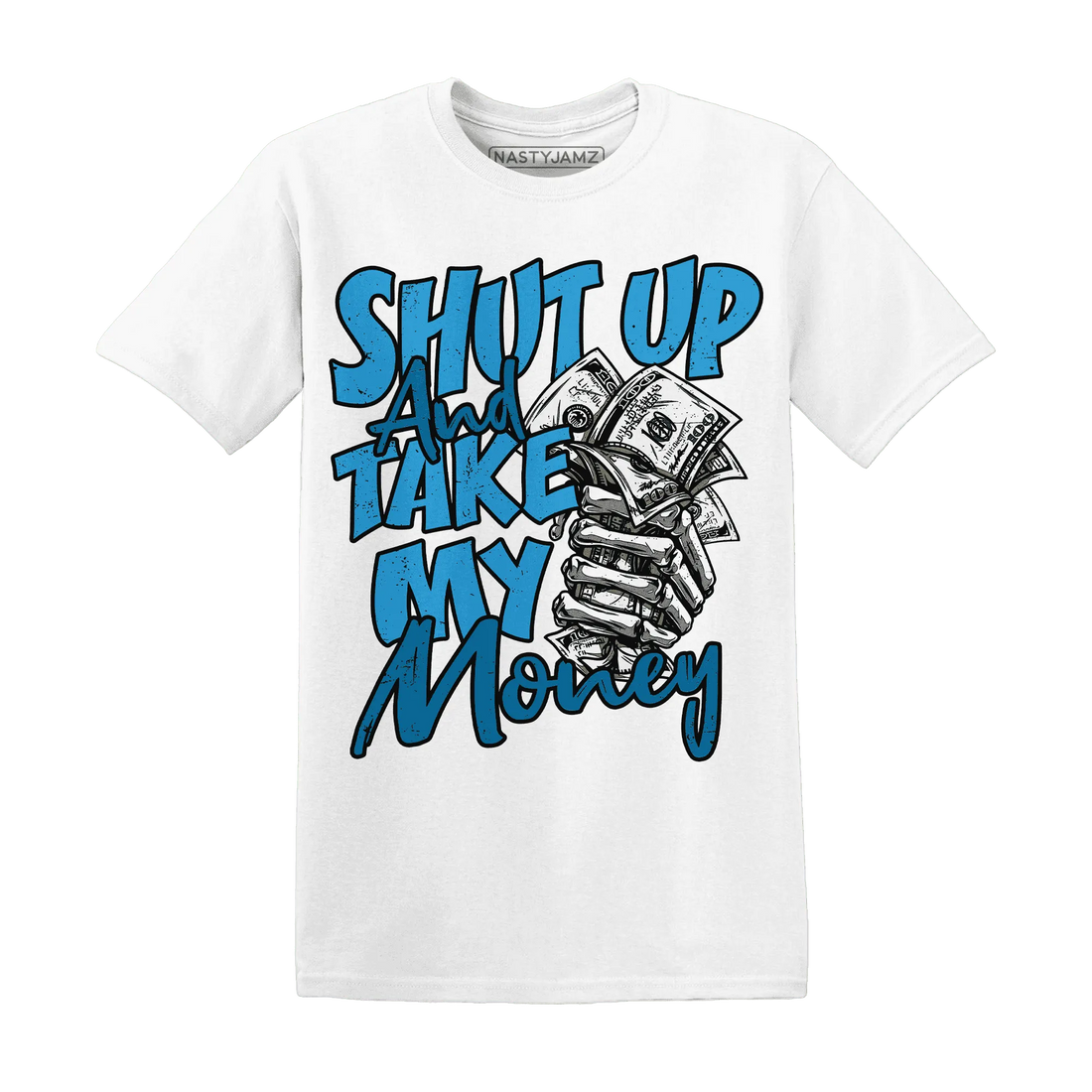 Powder-Blue-9s-T-Shirt-Match-Shut-Up
