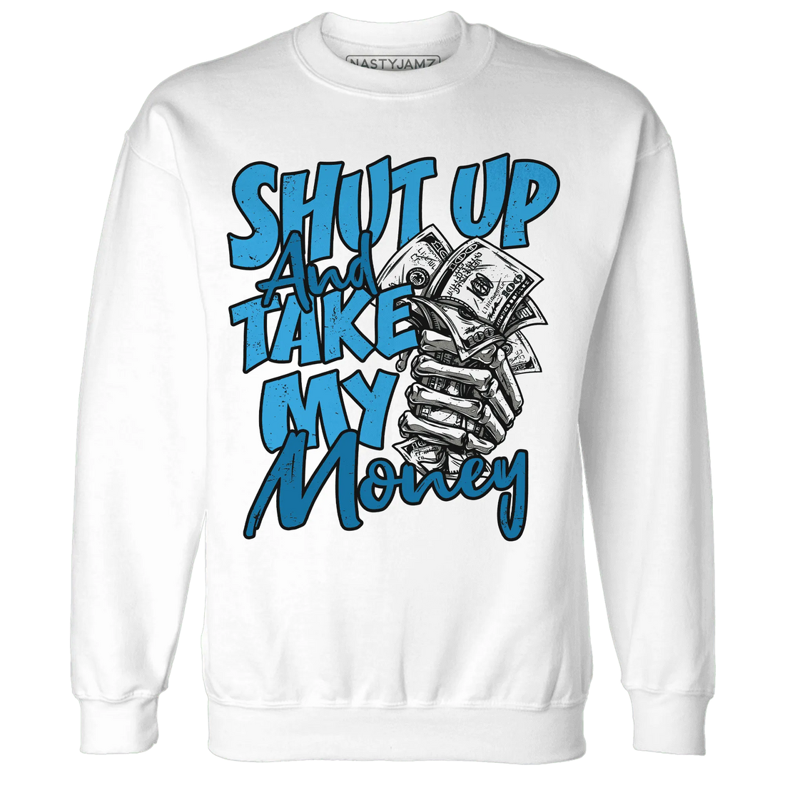 Powder-Blue-9s-Sweatshirt-Match-Shut-Up