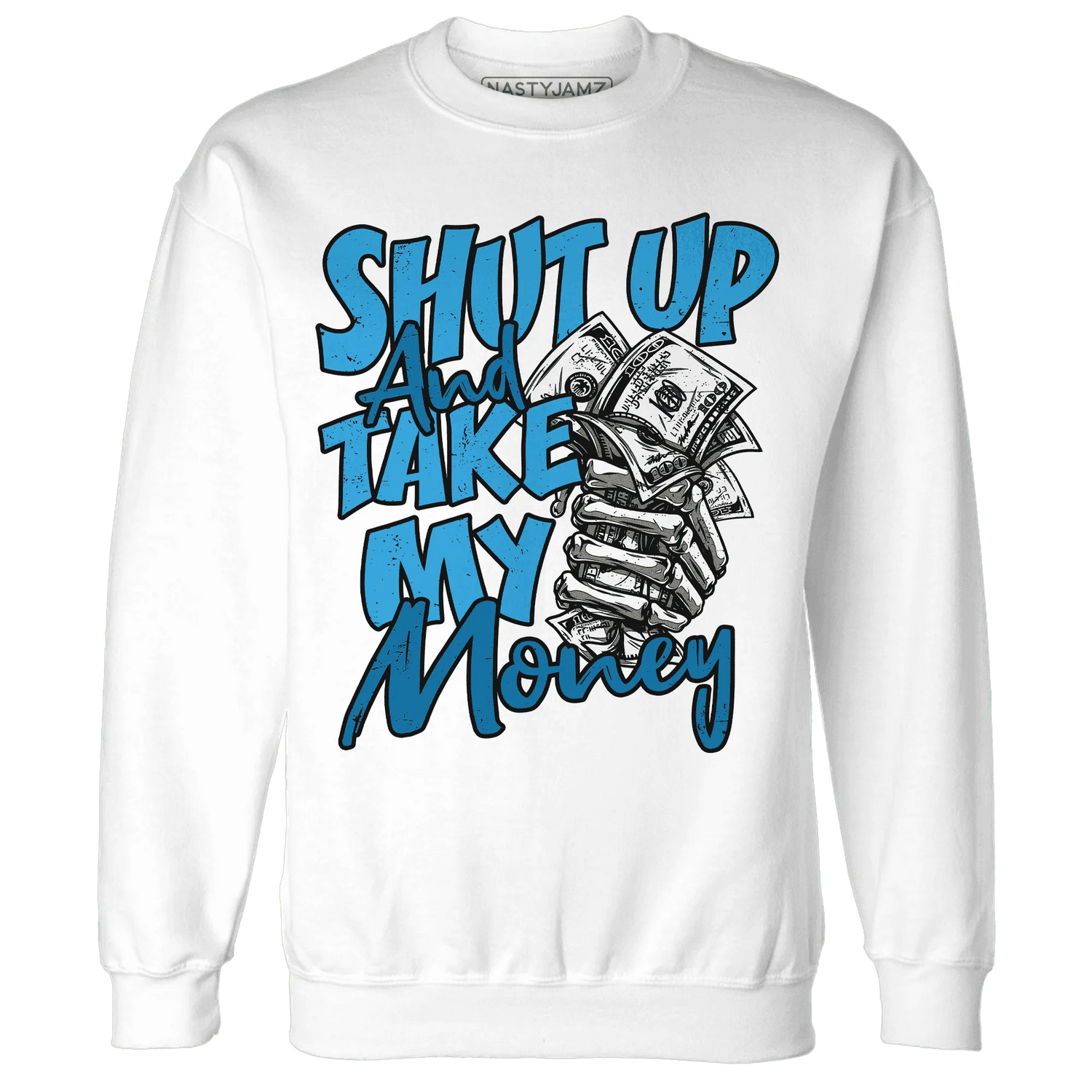 Powder-Blue-9s-Sweatshirt-Match-Shut-Up
