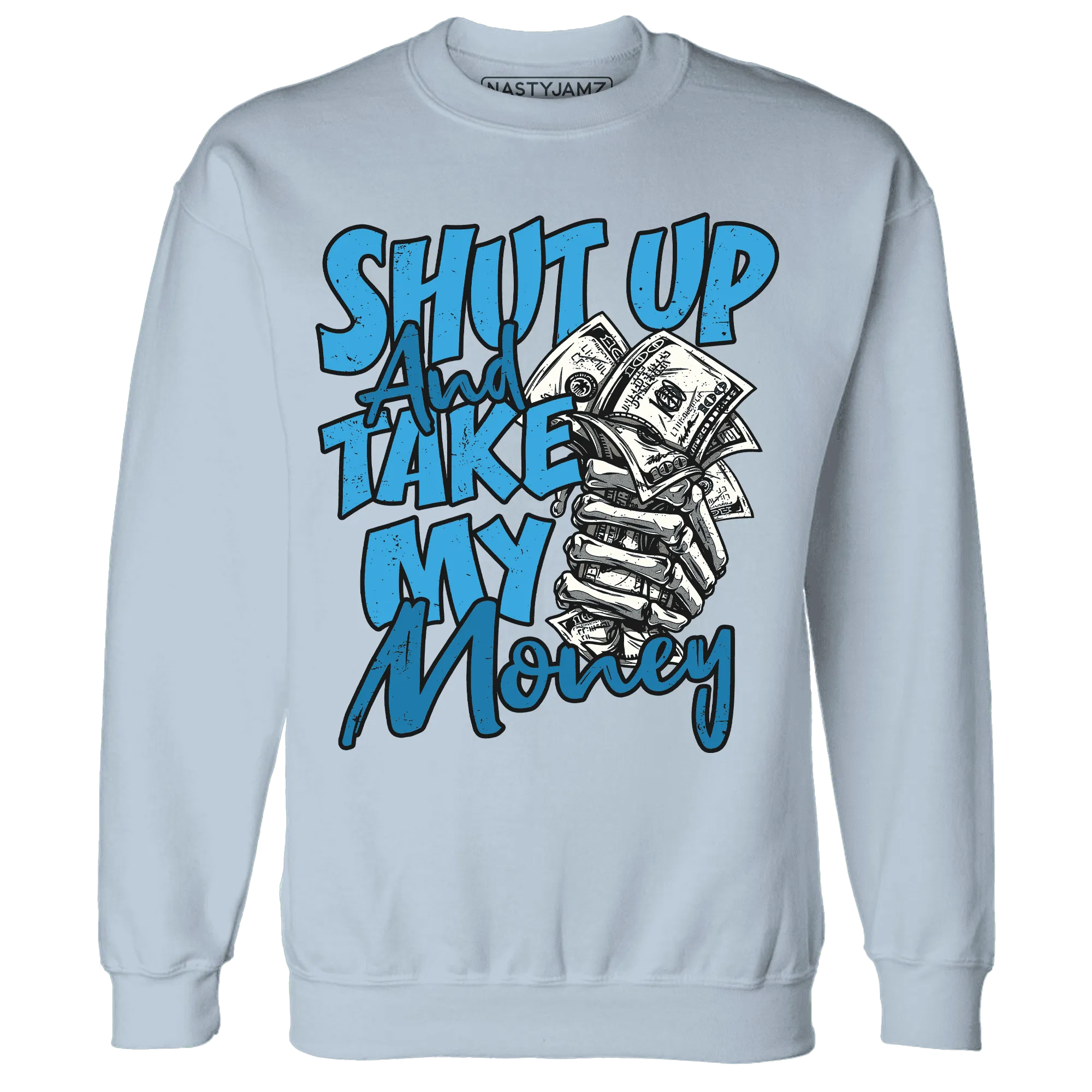 Powder-Blue-9s-Sweatshirt-Match-Shut-Up
