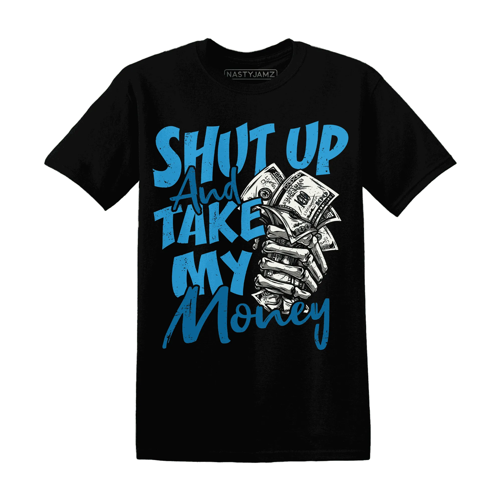 Powder-Blue-9s-T-Shirt-Match-Shut-Up