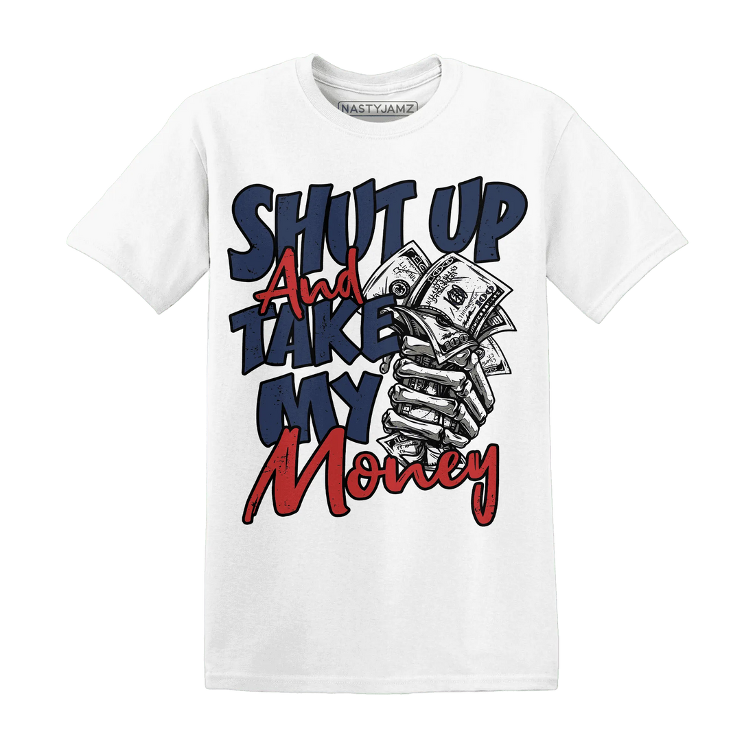 VaporMax-Air-Plus-Midnight-Navy-Gold-Black-T-Shirt-Match-Shut-Up