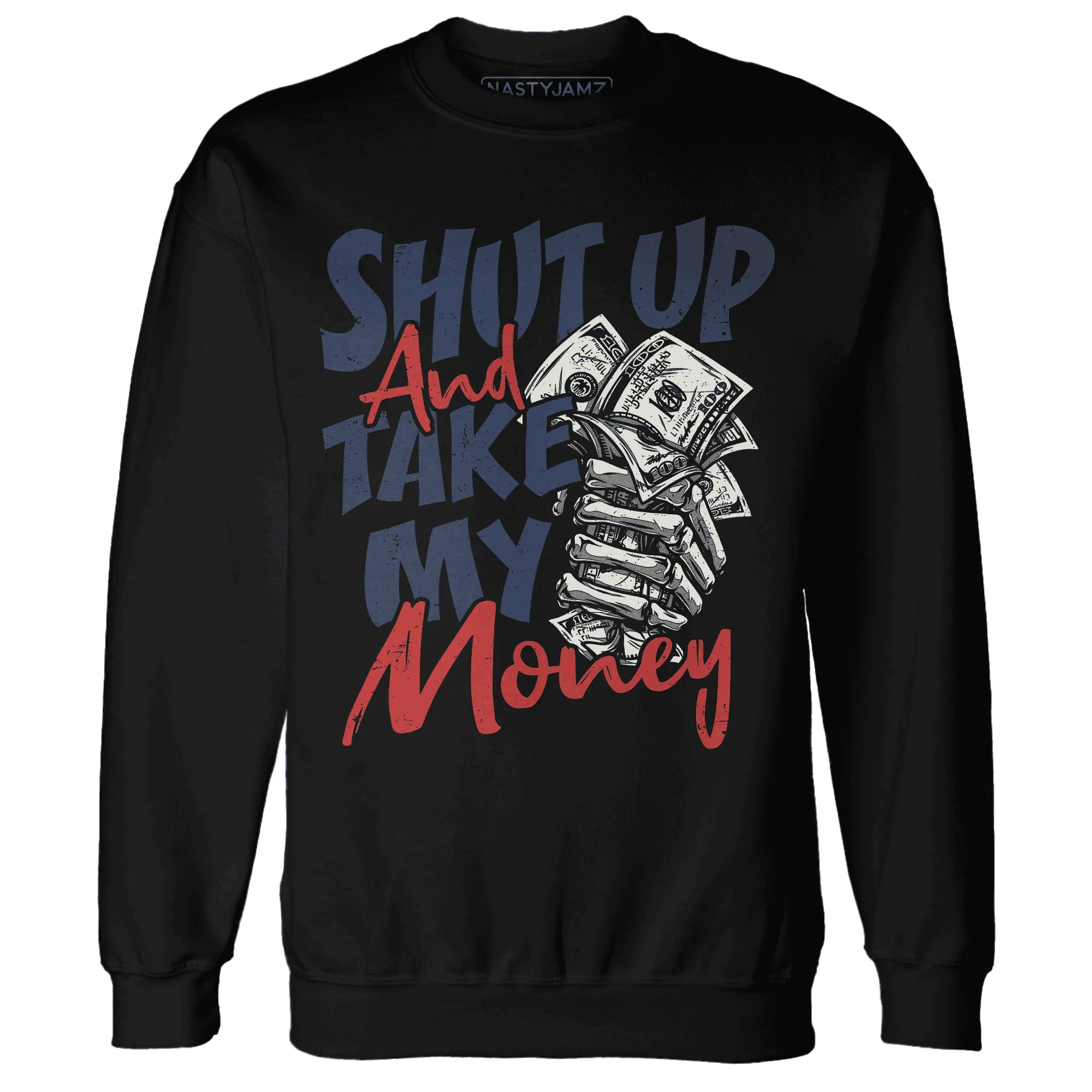 VaporMax-Air-Plus-Midnight-Navy-Gold-Black-Sweatshirt-Match-Shut-Up