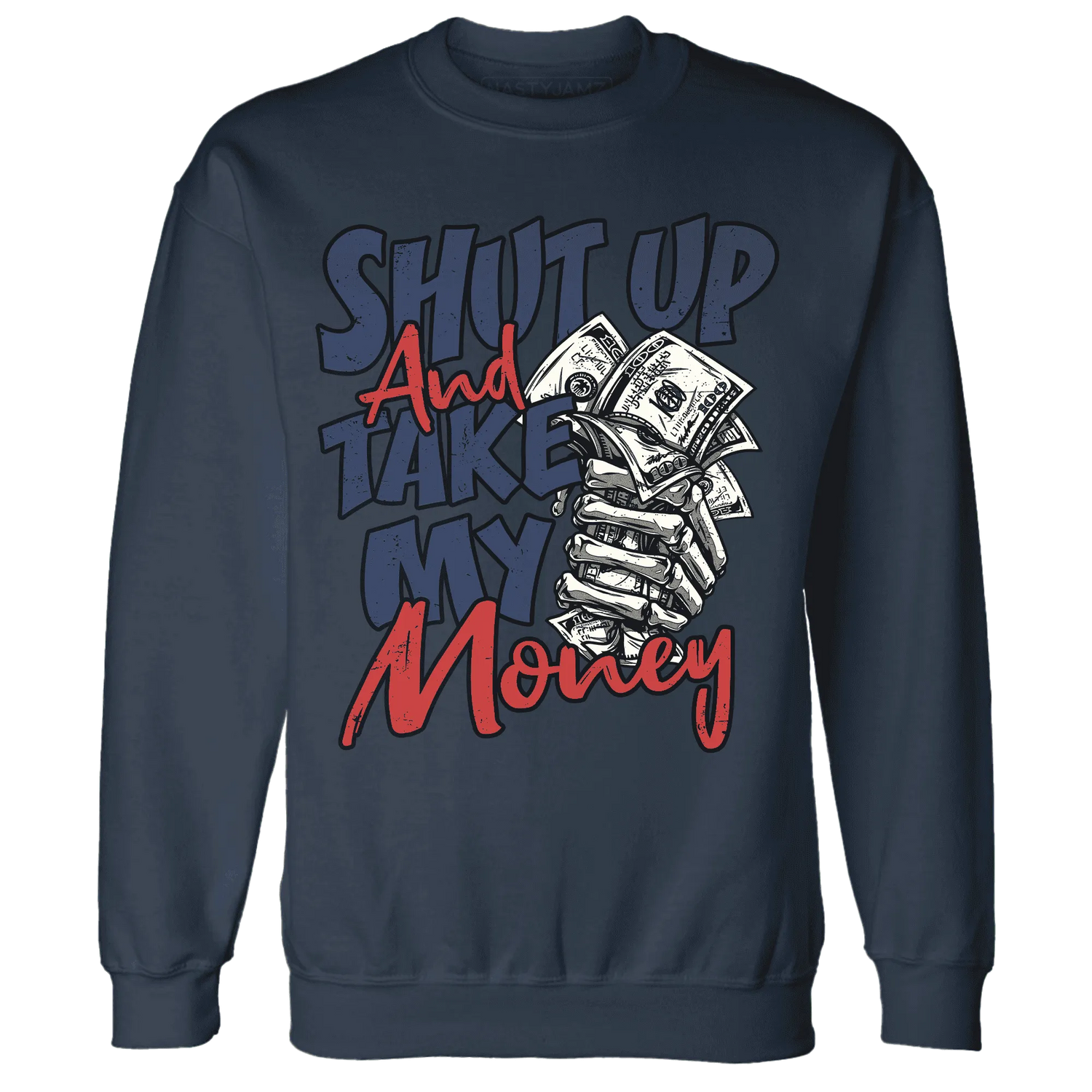 VaporMax-Air-Plus-Midnight-Navy-Gold-Black-Sweatshirt-Match-Shut-Up
