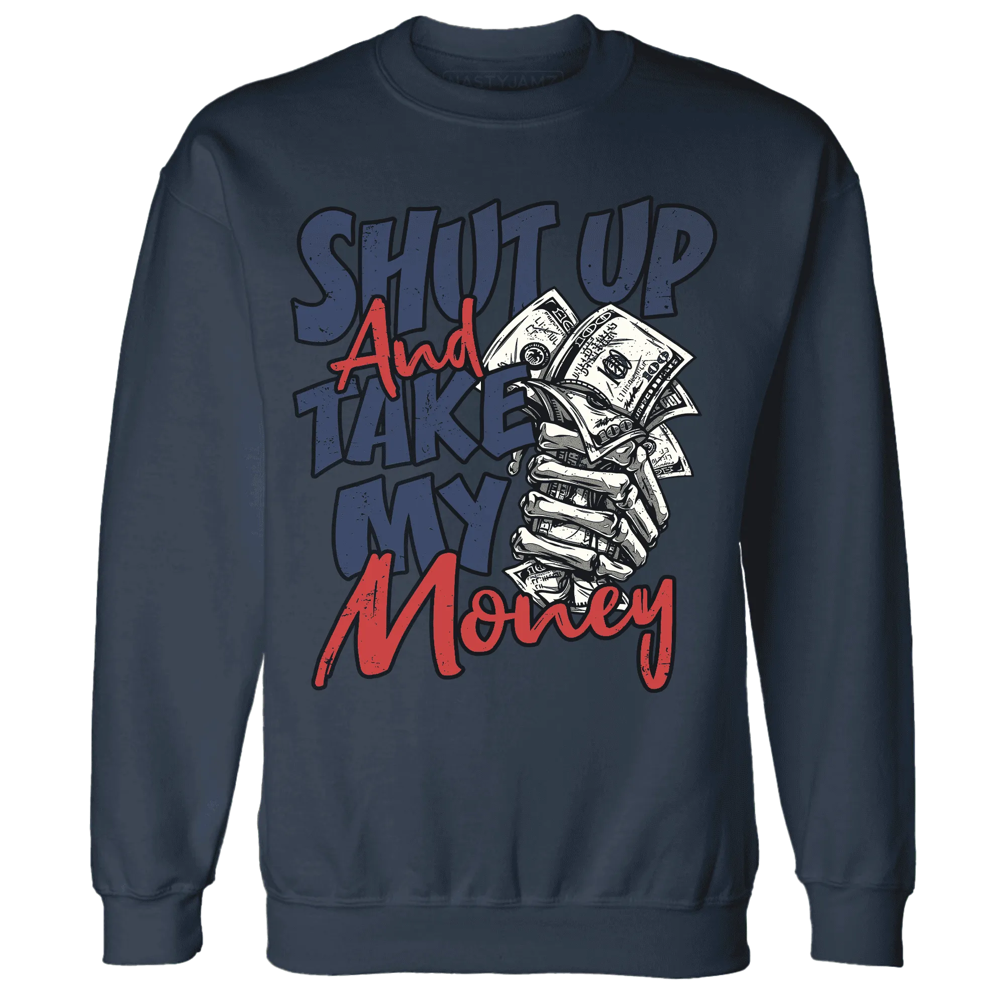 VaporMax-Air-Plus-Midnight-Navy-Gold-Black-Sweatshirt-Match-Shut-Up