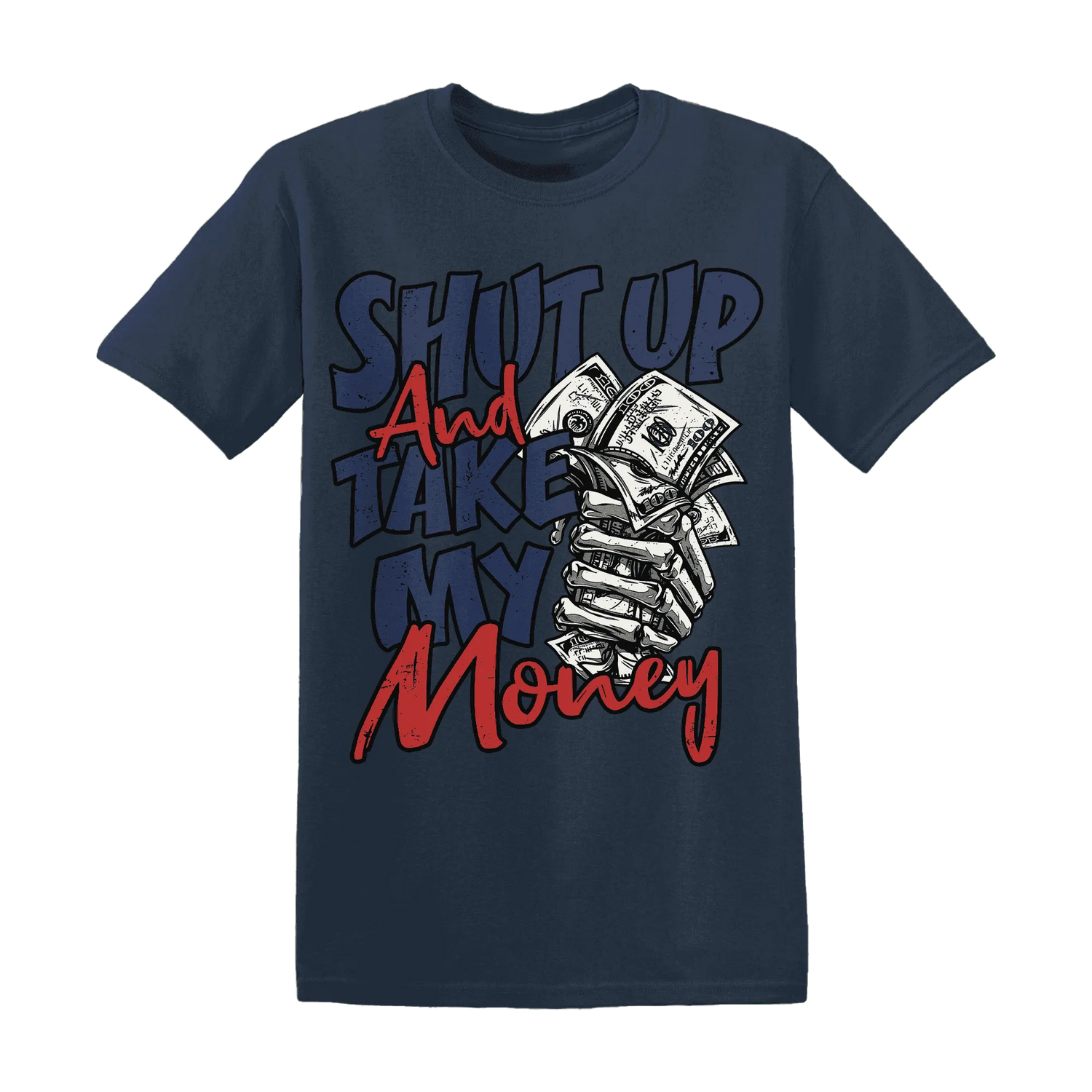 VaporMax-Air-Plus-Midnight-Navy-Gold-Black-T-Shirt-Match-Shut-Up