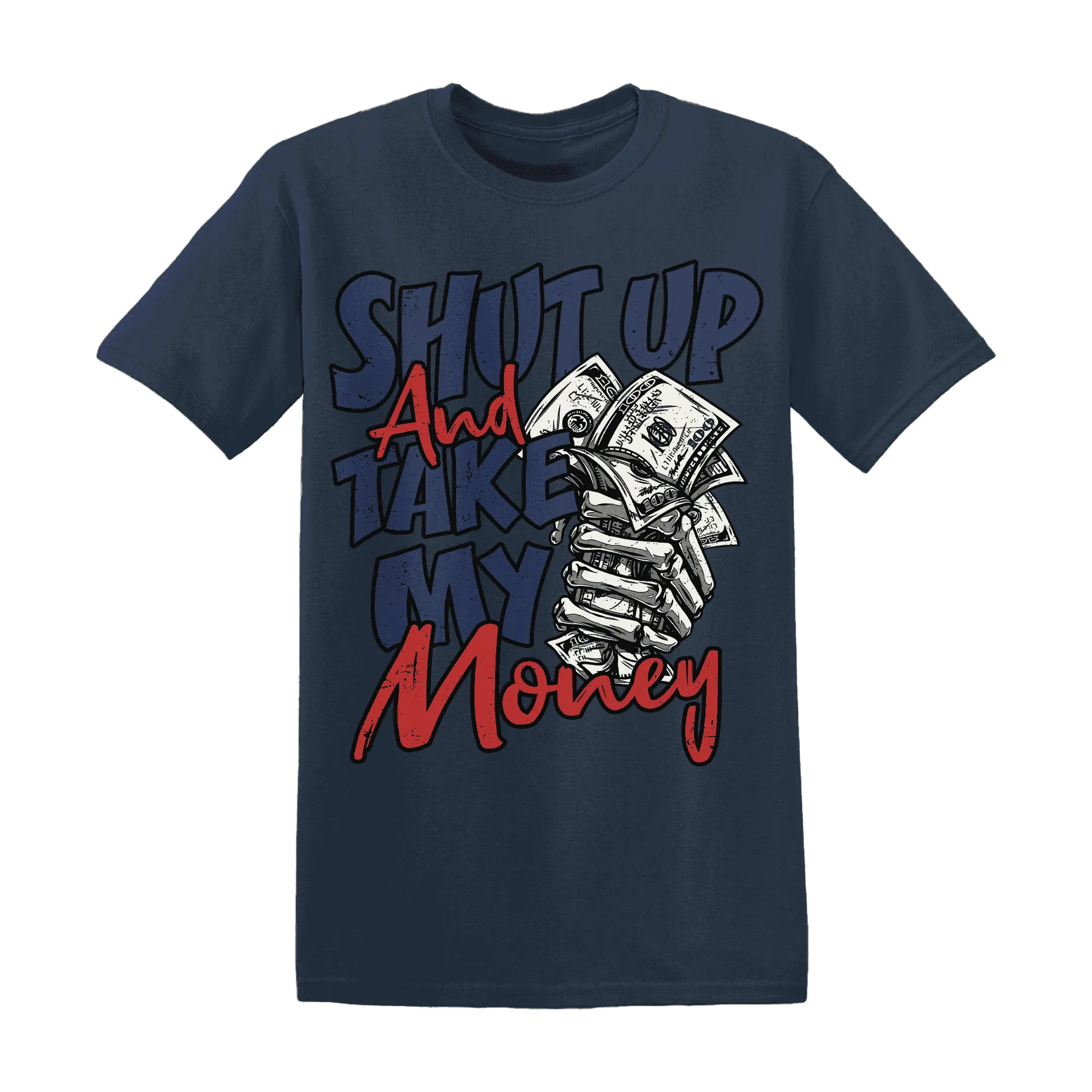 VaporMax-Air-Plus-Midnight-Navy-Gold-Black-T-Shirt-Match-Shut-Up
