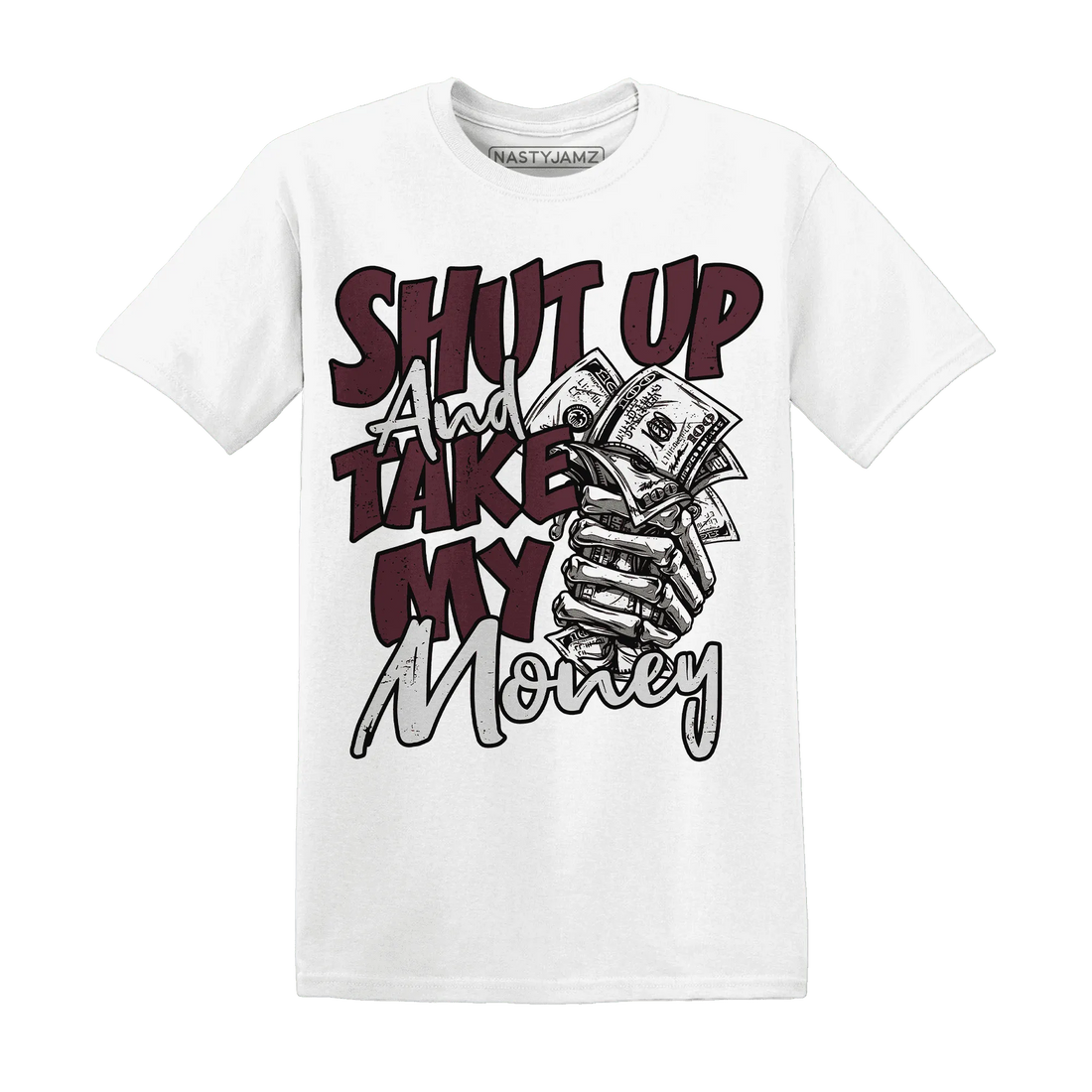 VaporMax-Night-Maron-Burgundy-T-Shirt-Match-Shut-Up