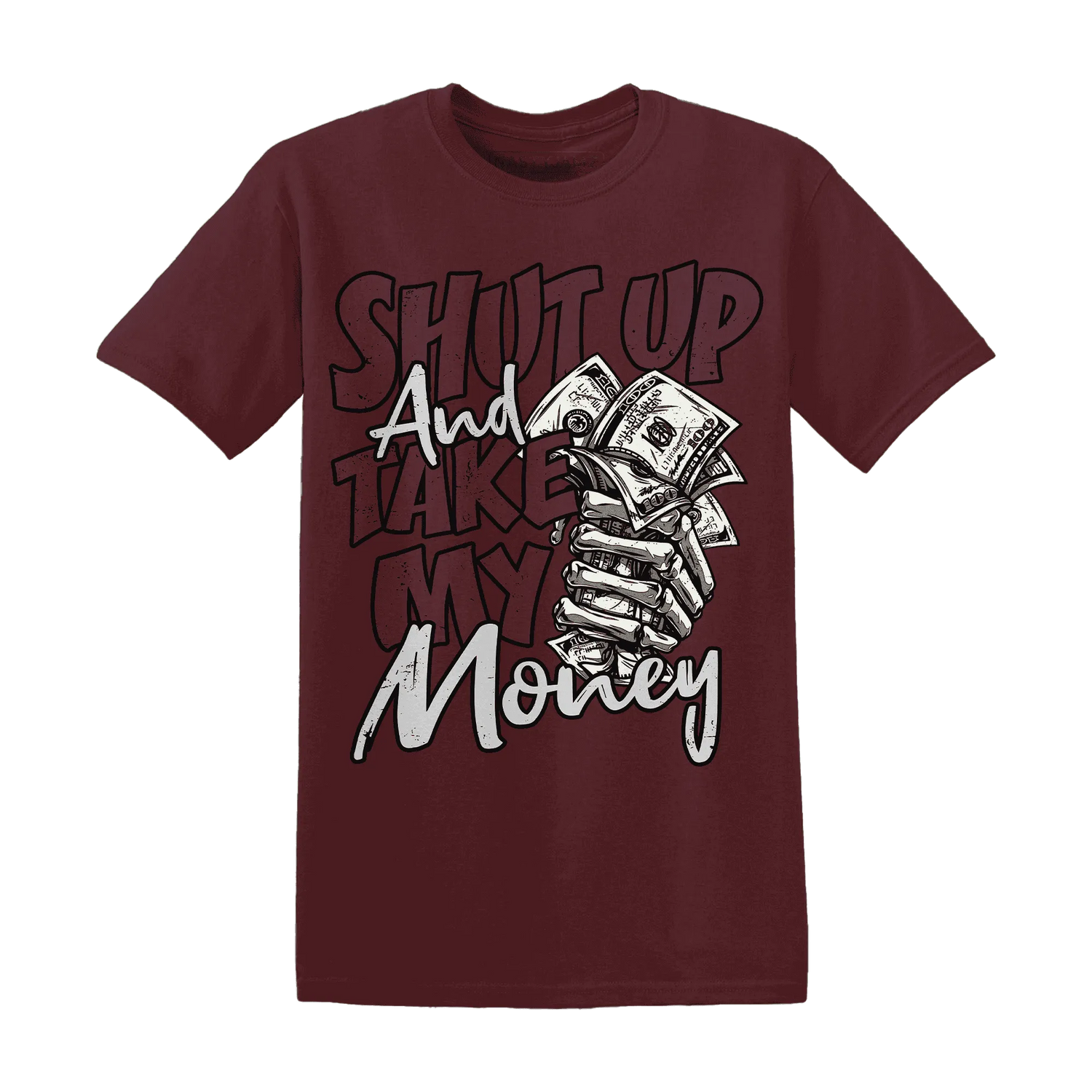 VaporMax-Night-Maron-Burgundy-T-Shirt-Match-Shut-Up