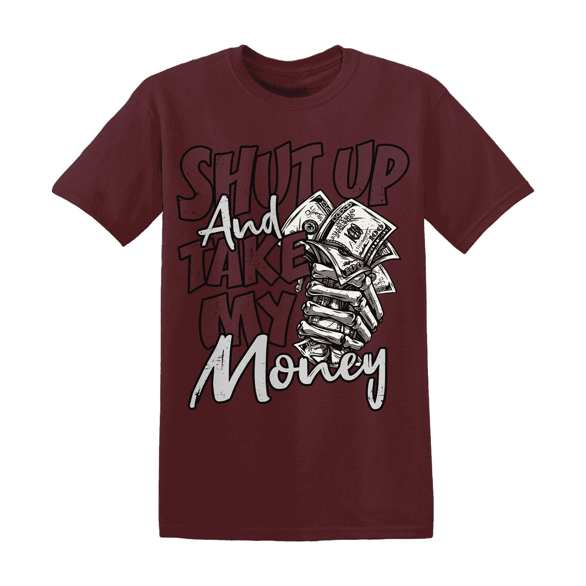 VaporMax-Night-Maron-Burgundy-T-Shirt-Match-Shut-Up