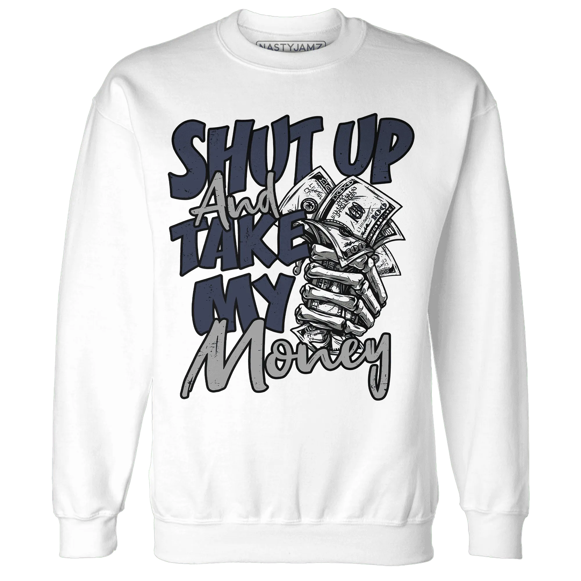 VaporMax-Plus-Midnight-Navy-White-Metallic-Silver-Sweatshirt-Match-Shut-Up