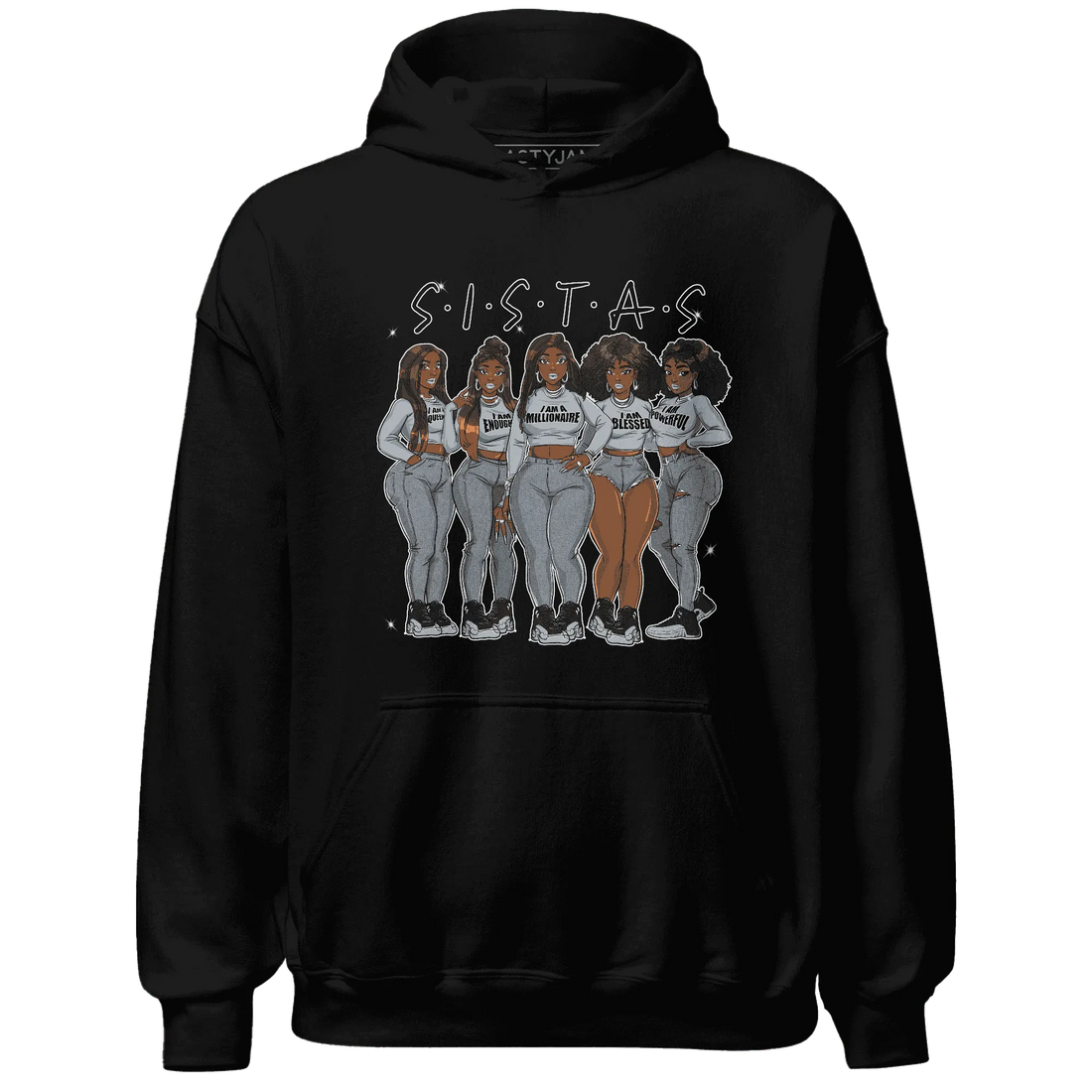 NastyJamz-Wolf-Grey-12s-Hoodie-Match-Sistas-Melanin-Girl