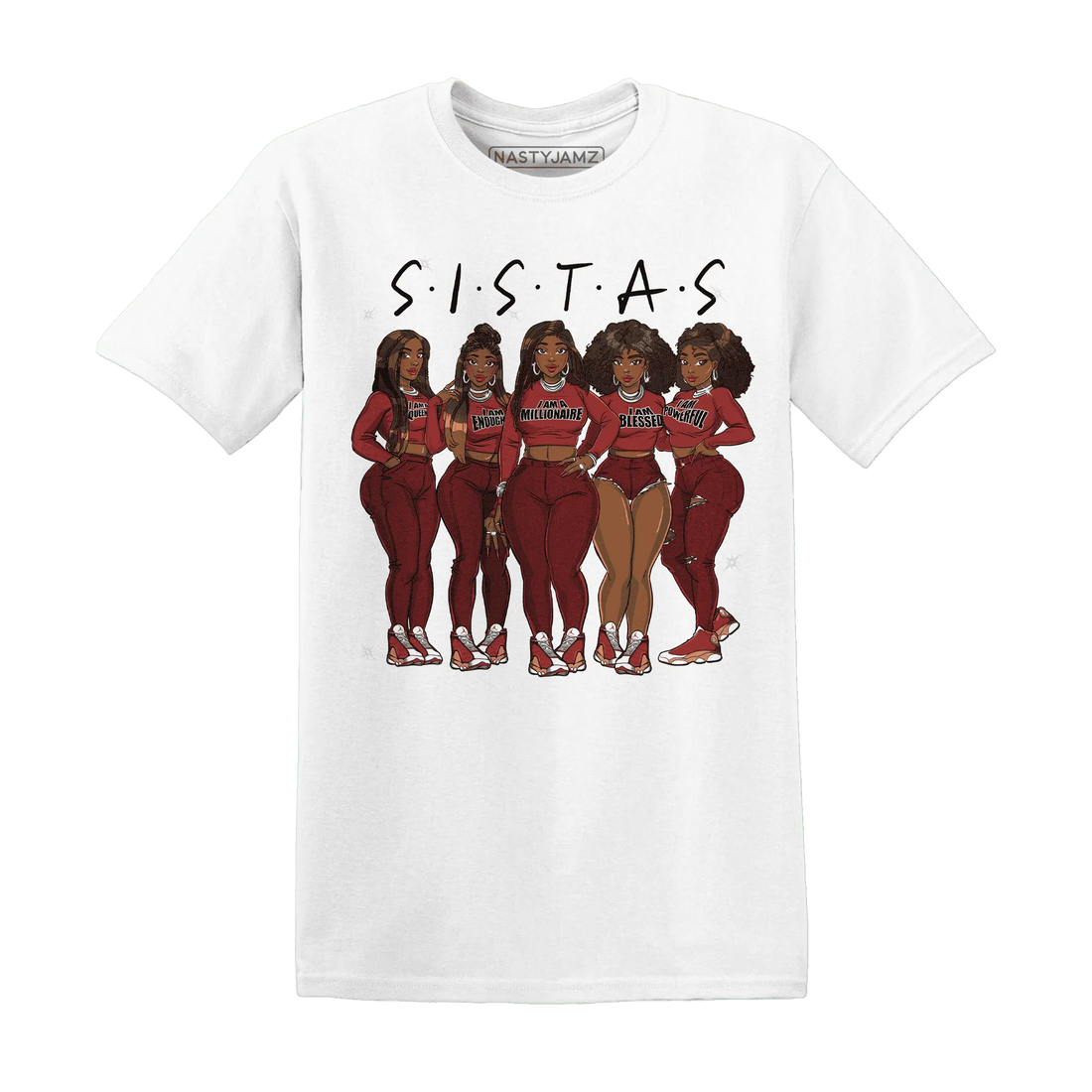 Dune-Red-13s-T-Shirt-Match-Sistas-Melanin-Girl