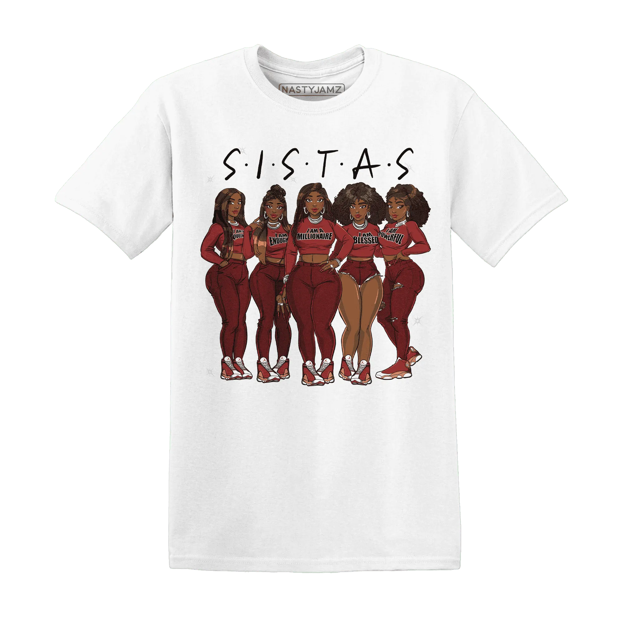 Dune-Red-13s-T-Shirt-Match-Sistas-Melanin-Girl
