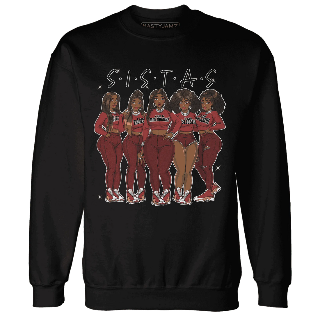 Dune-Red-13s-Sweatshirt-Match-Sistas-Melanin-Girl