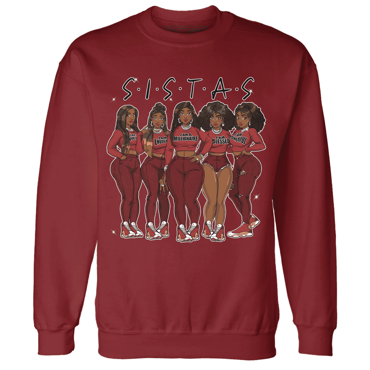 Dune-Red-13s-Sweatshirt-Match-Sistas-Melanin-Girl