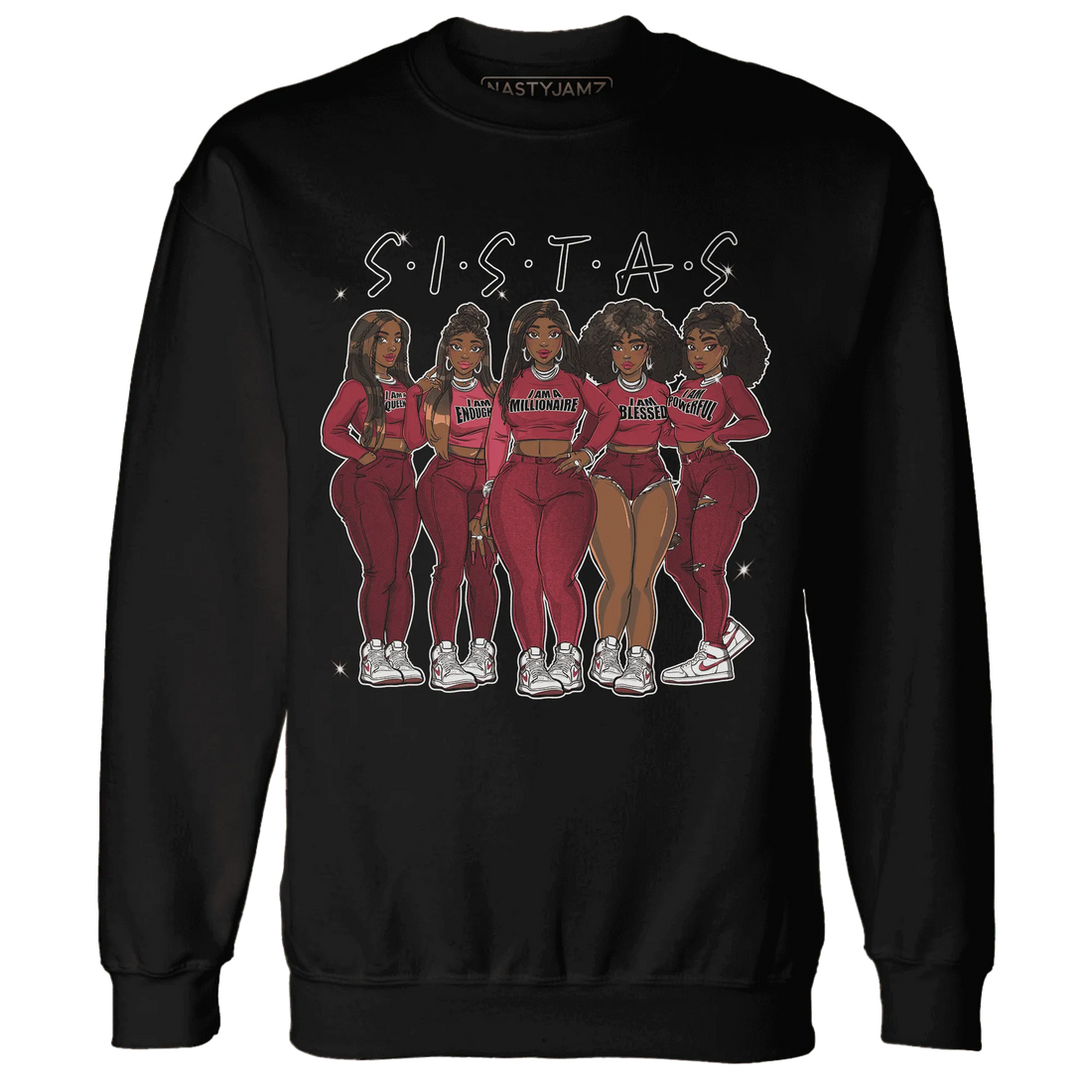 High-87-Metallic-Burgundy-1s-Sweatshirt-Match-Sistas-Melanin-Girl