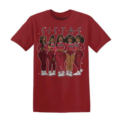 High-87-Metallic-Burgundy-1s-T-Shirt-Match-Sistas-Melanin-Girl