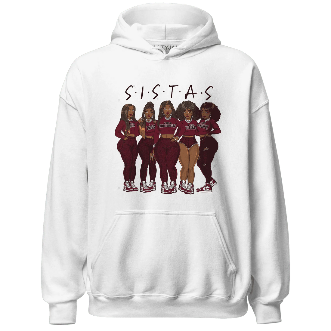 High-White-Team-Red-1s-Hoodie-Match-Sistas-Melanin-Girl