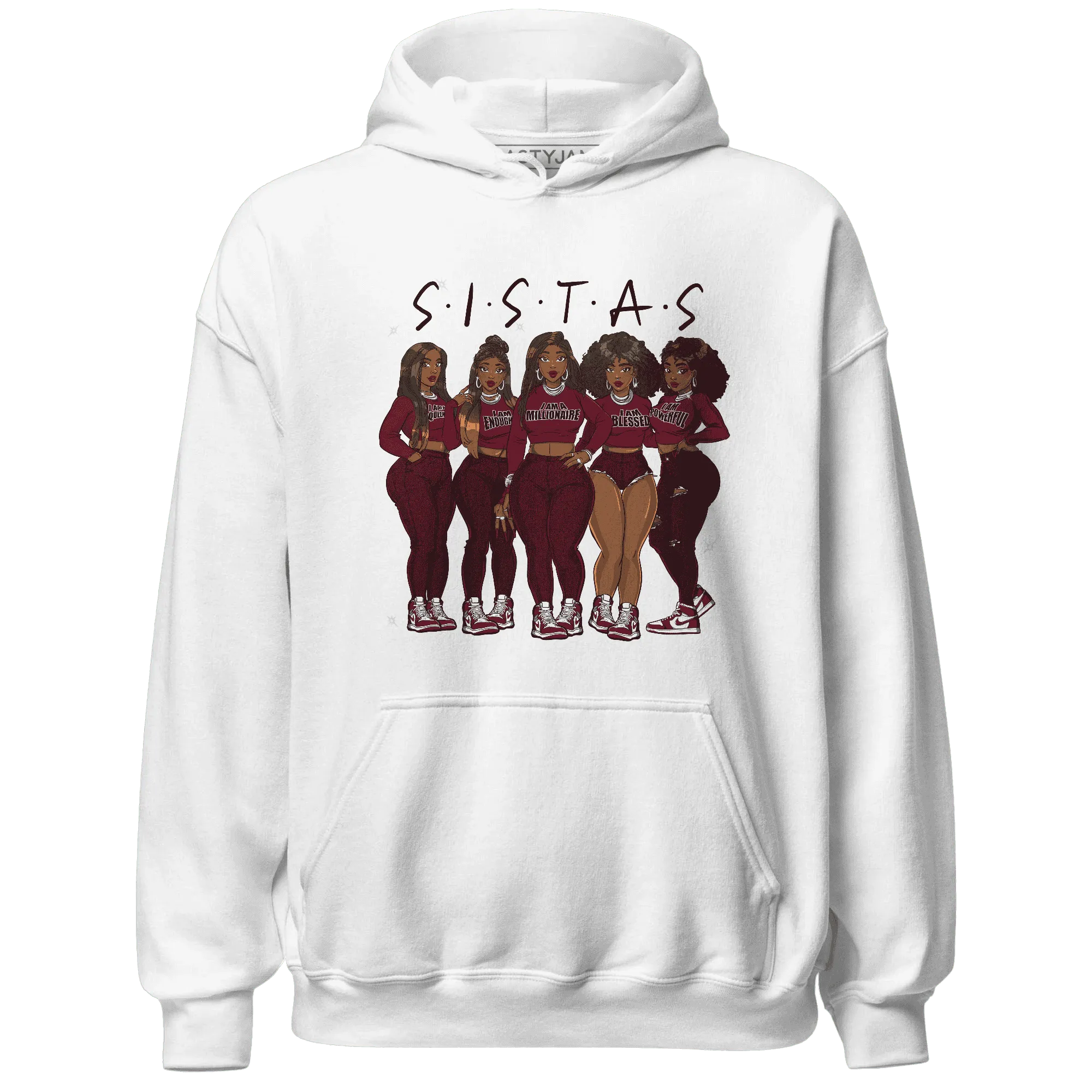 High-White-Team-Red-1s-Hoodie-Match-Sistas-Melanin-Girl