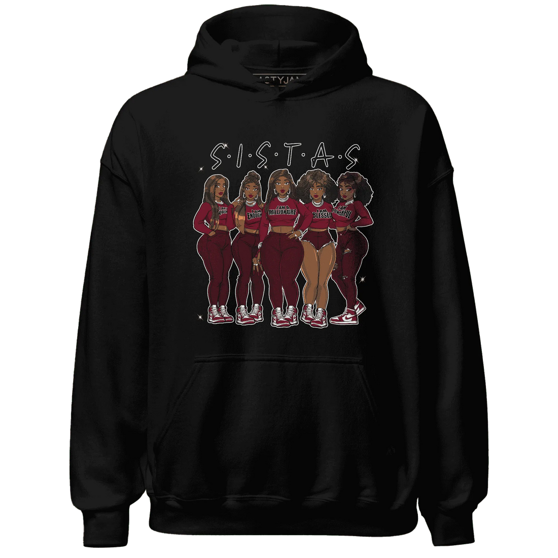 High-White-Team-Red-1s-Hoodie-Match-Sistas-Melanin-Girl